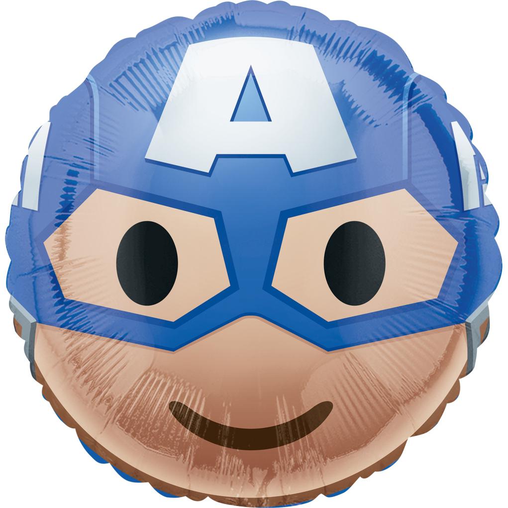 Captain America Emoji Foil Balloon 45cm Balloons & Streamers - Party Centre