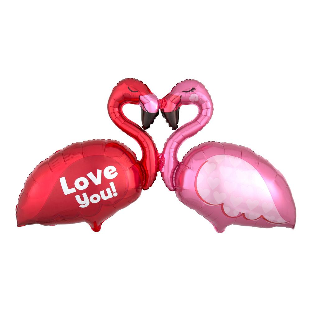 Love Flamingos Specialty Giant Foil Balloon 116x63cm Balloons & Streamers - Party Centre
