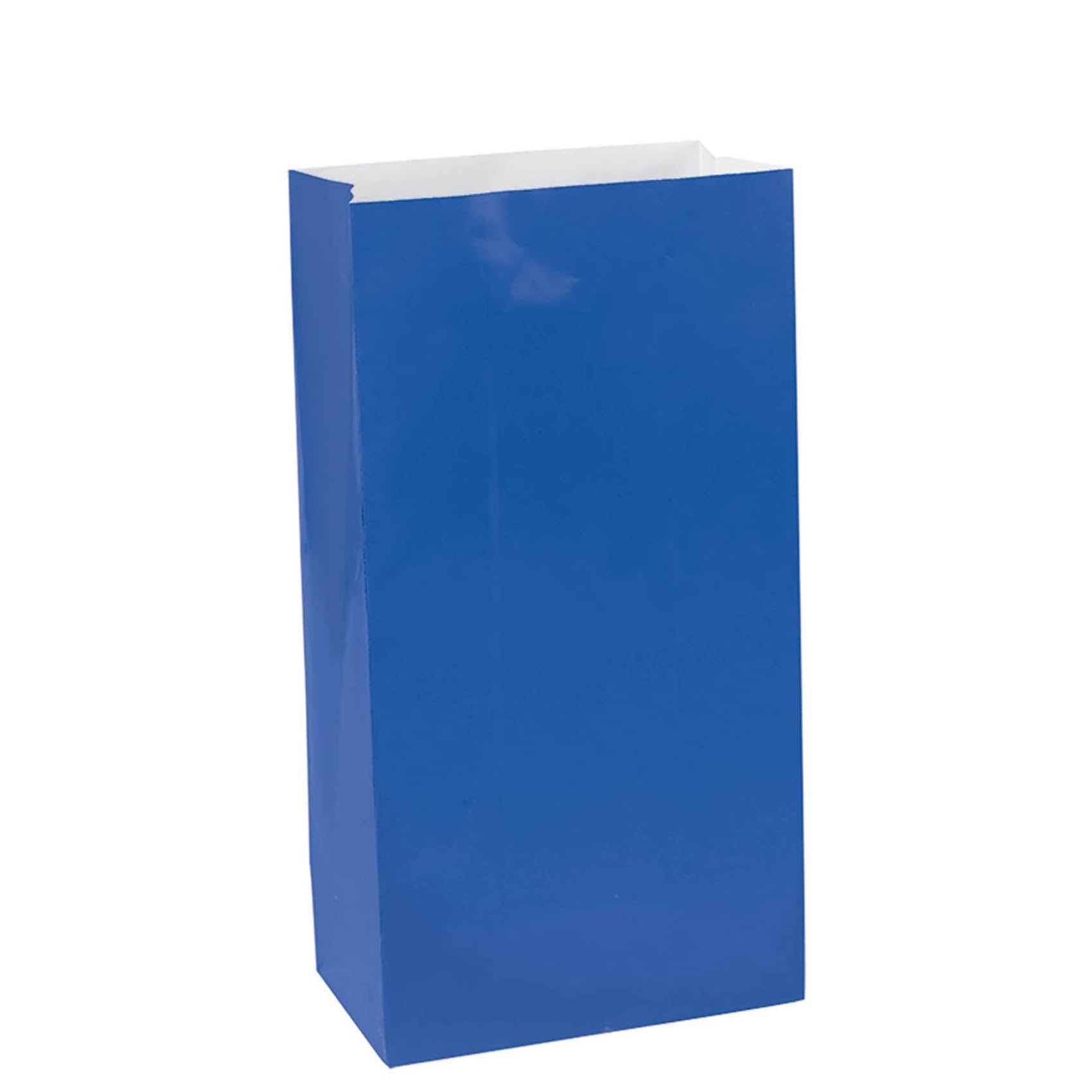 Bright Royal Blue Mini Package Paper Bags 6in, 12pcs
