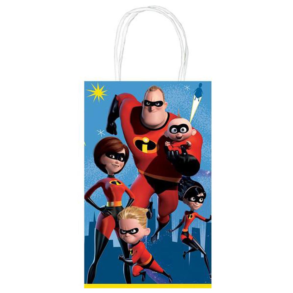 Disney Pixar Incredibles 2 Printed Paper Kraft Bag 8pcs