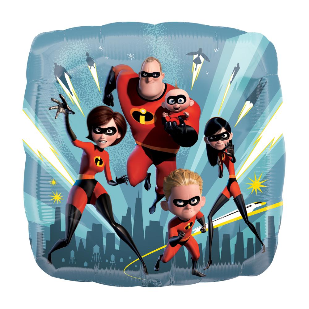 The Incredibles 2 Square Foil Balloon 45cm Balloons & Streamers - Party Centre