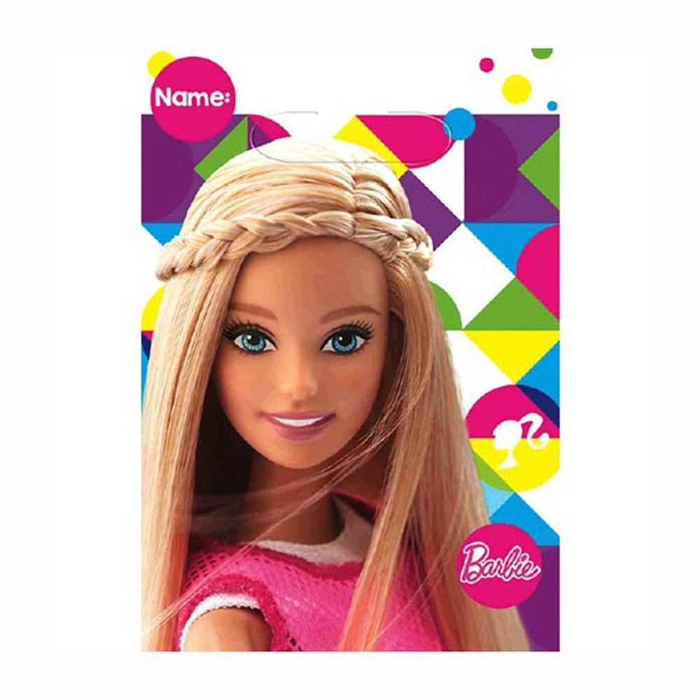 Barbie Sparkle Folded Plastic Loot Bags 8pcs Favours - Party Centre
