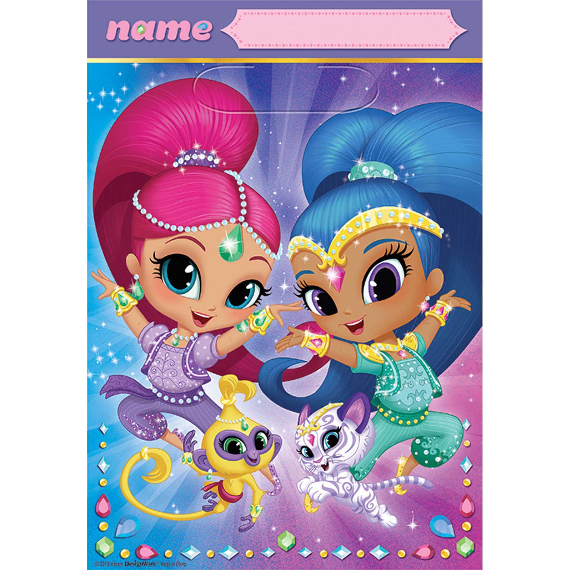 Shimmer and Shine Folded Loot Bags 8pcs