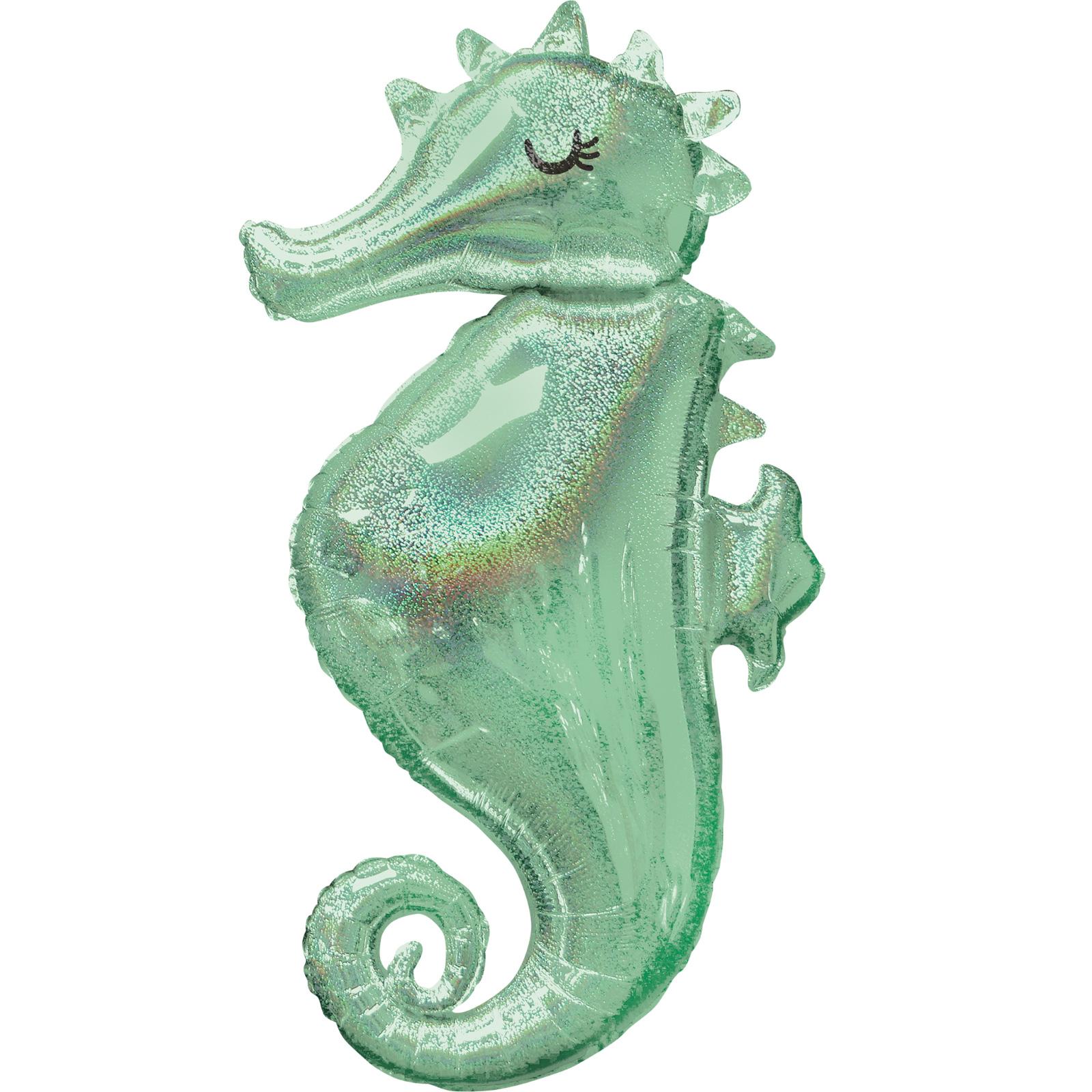 Mermaid Wishes & Kisses Seahorse SuperShape Balloon 50x96cm Balloons & Streamers - Party Centre