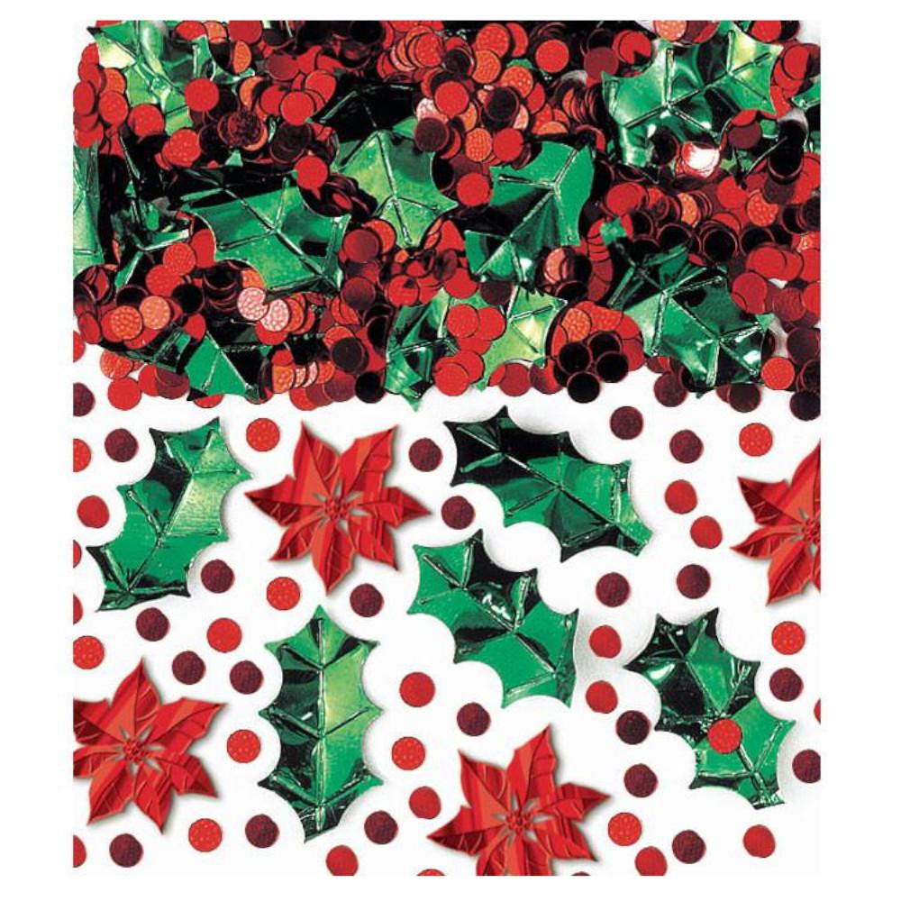 Christmas Botanical Metallic Foil Confetti Mix 2.5oz Decorations - Party Centre