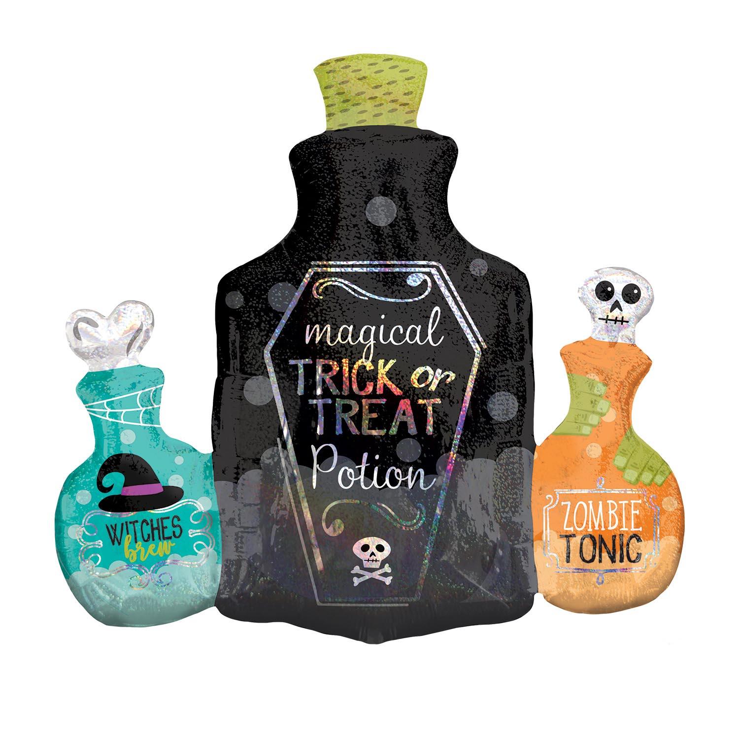 Potion Bottles Holographic SuperShape Balloon 71x63cm Balloons & Streamers - Party Centre