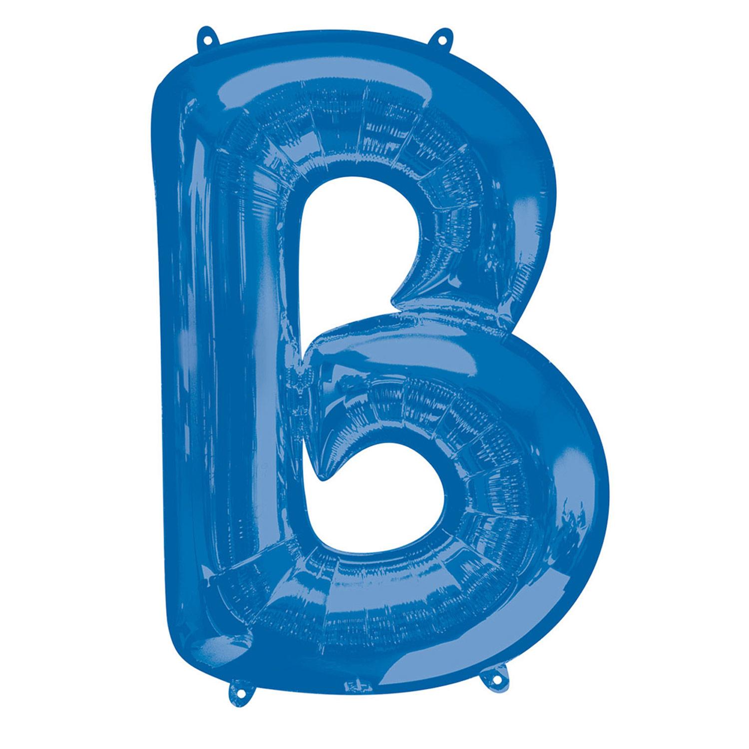 Blue Letter B Mini Shape Foil Balloon 40cm Balloons & Streamers - Party Centre