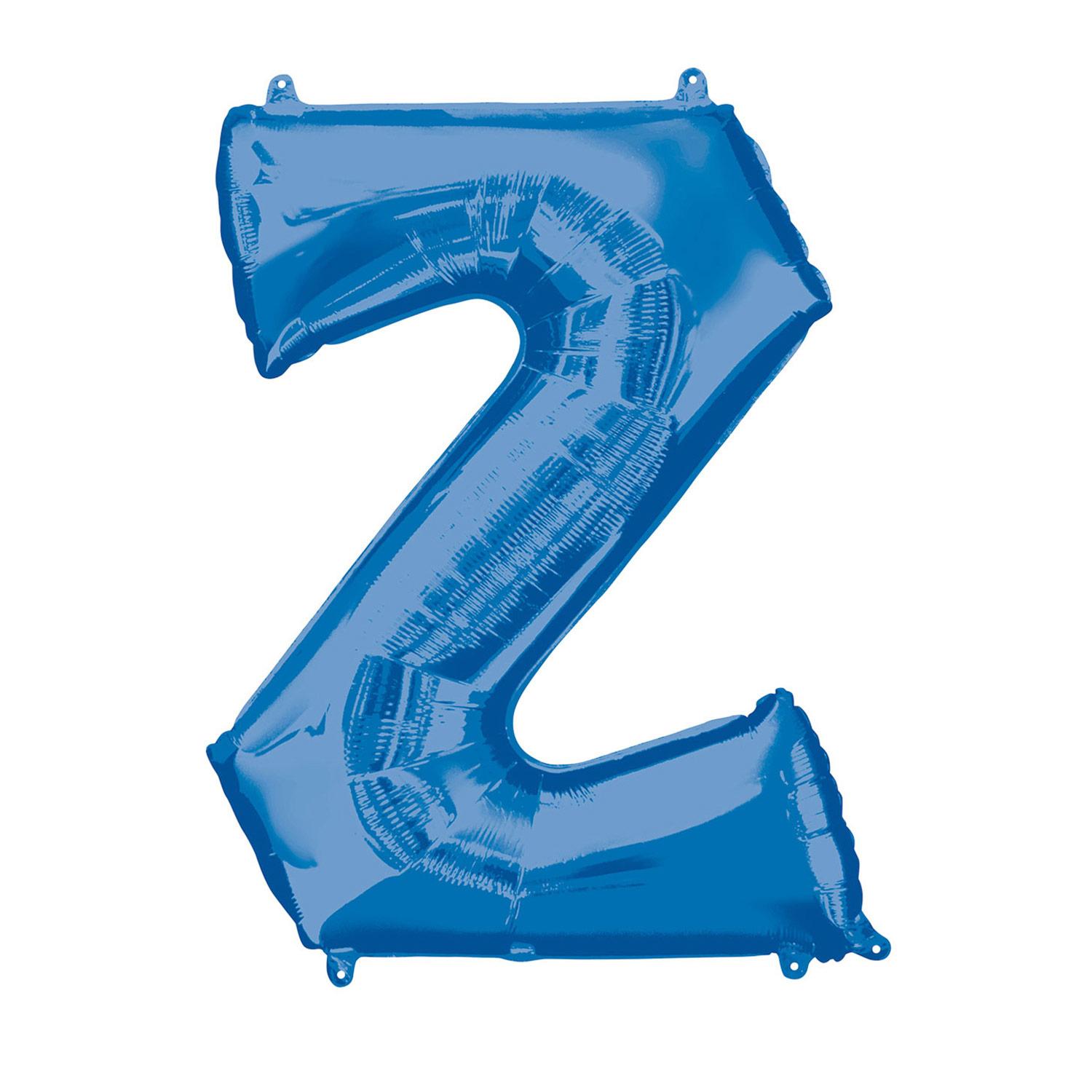 Blue Letter Z Mini Shape Foil Balloon 40cm Balloons & Streamers - Party Centre