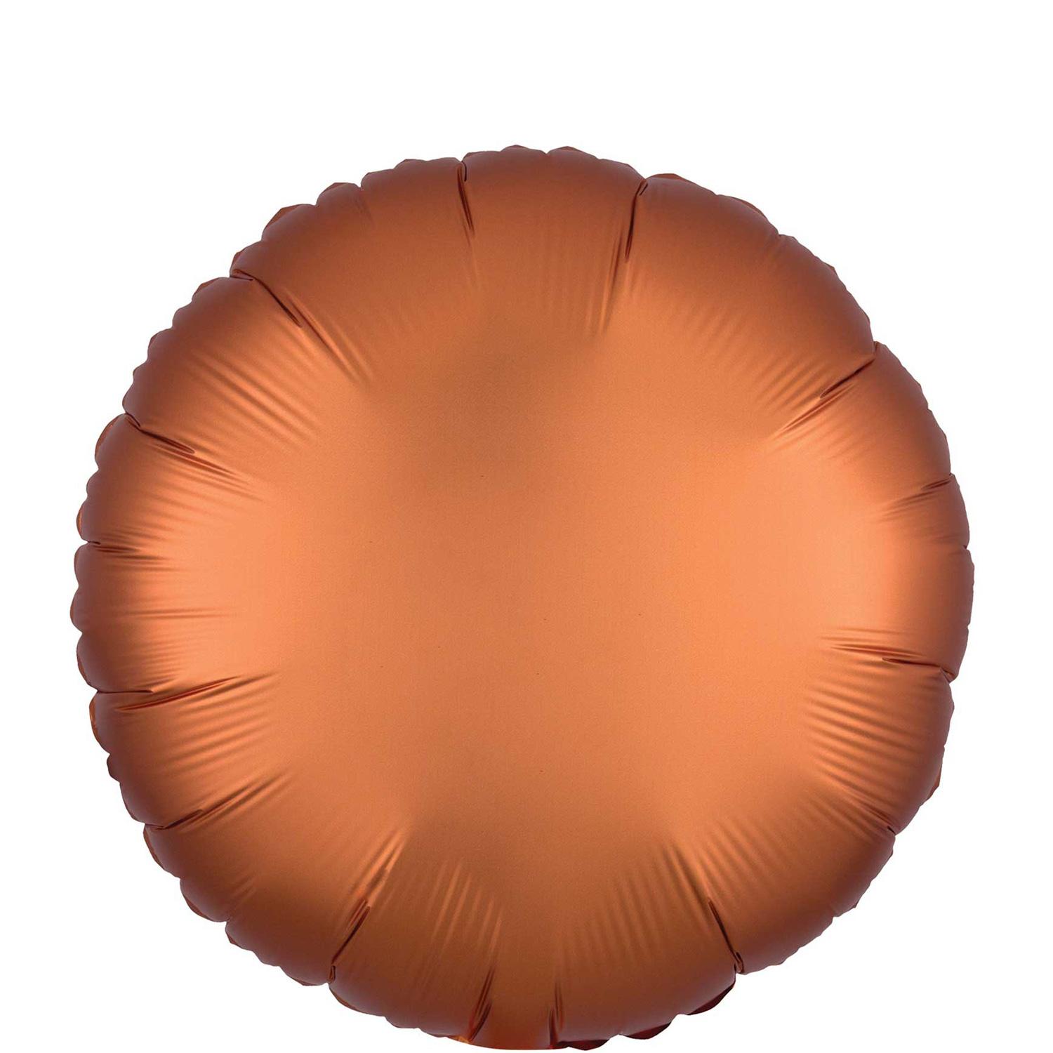 Amber Satin Luxe Round Foil Balloon 45cm Balloons & Streamers - Party Centre