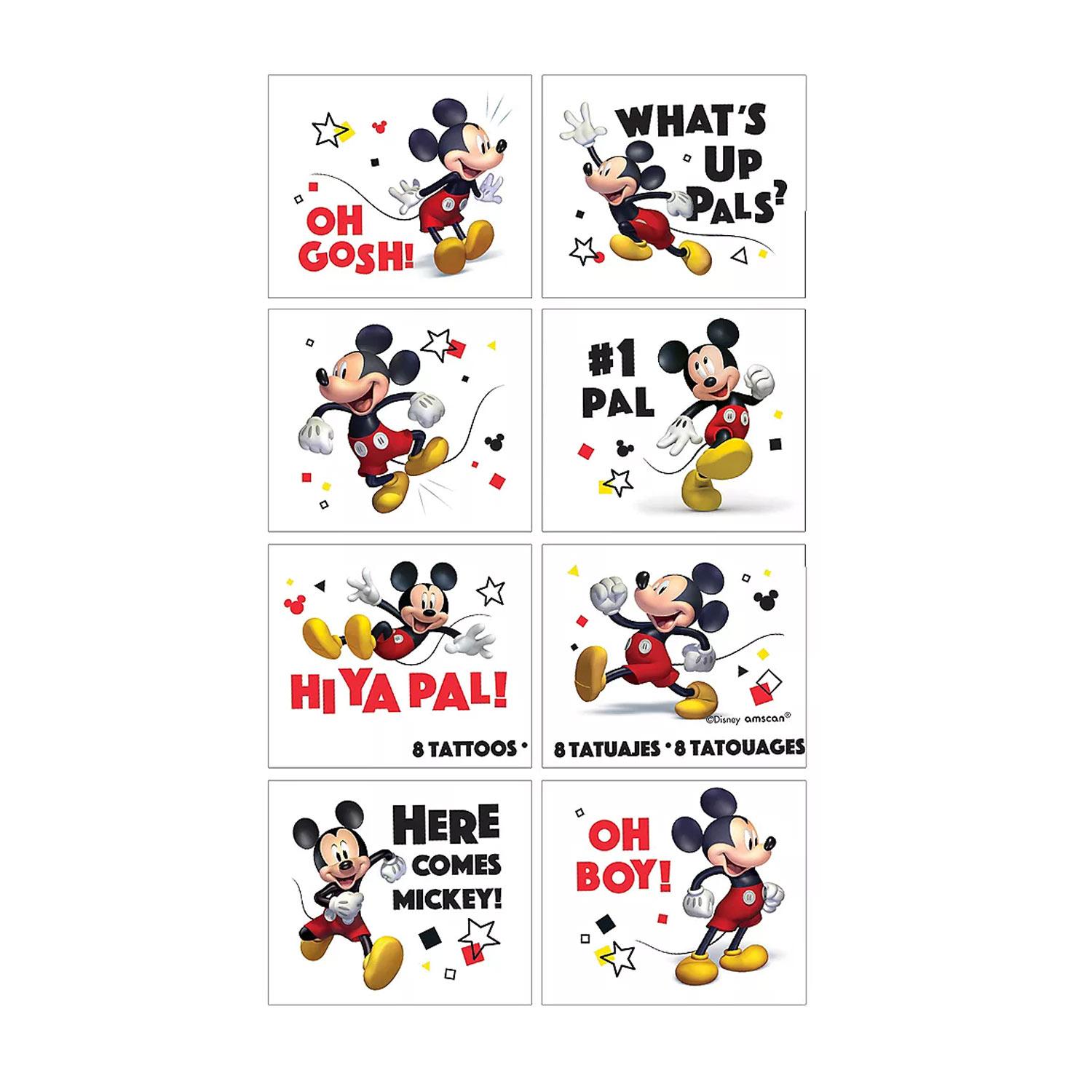 Disney Mickey Mouse Forever Tattoo Favors 8pcs Party Favors - Party Centre