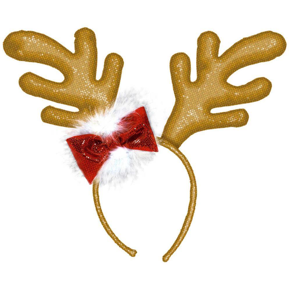 Antler Sequin Headband Costumes & Apparel - Party Centre
