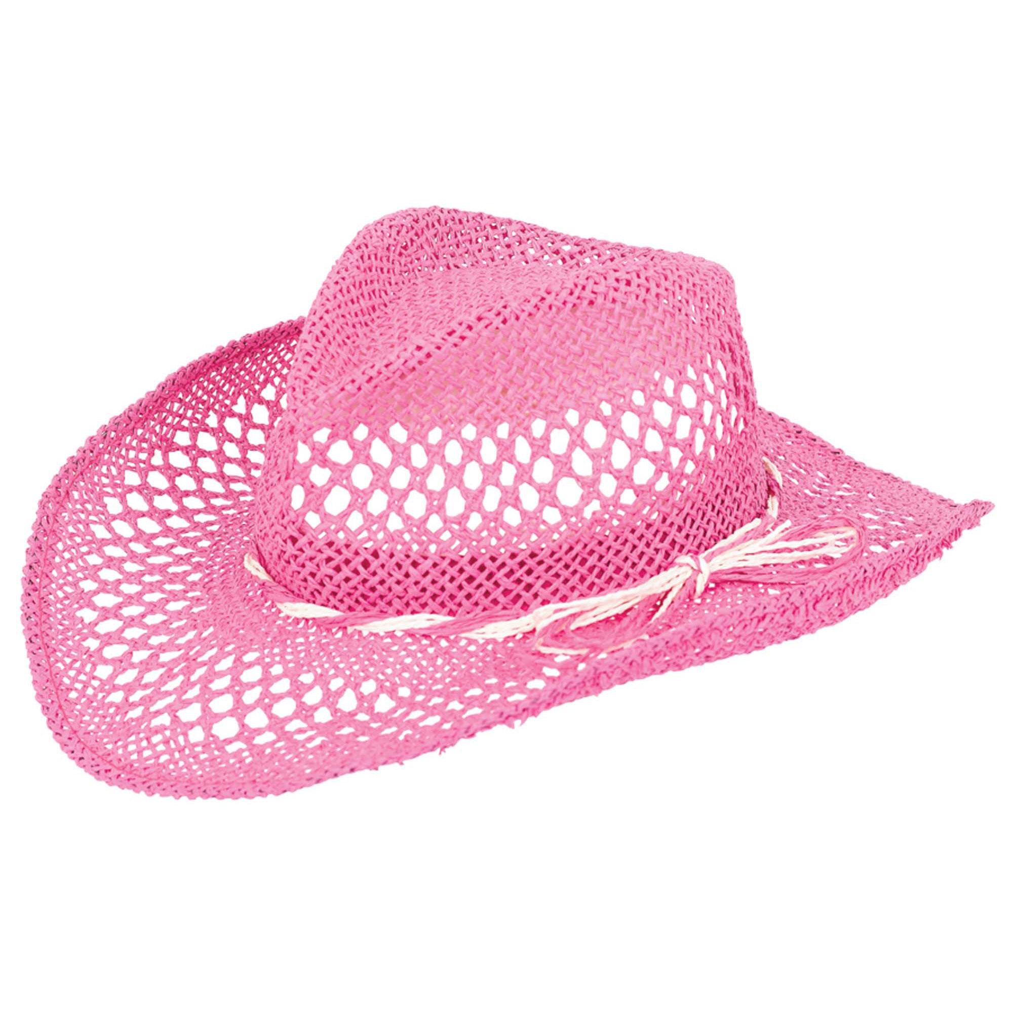 Beach Cowboy Hat Pink Costumes & Apparel - Party Centre
