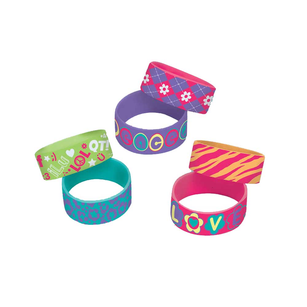 Girl Cuff Band Value Pack Favors 6pcs Party Favors - Party Centre