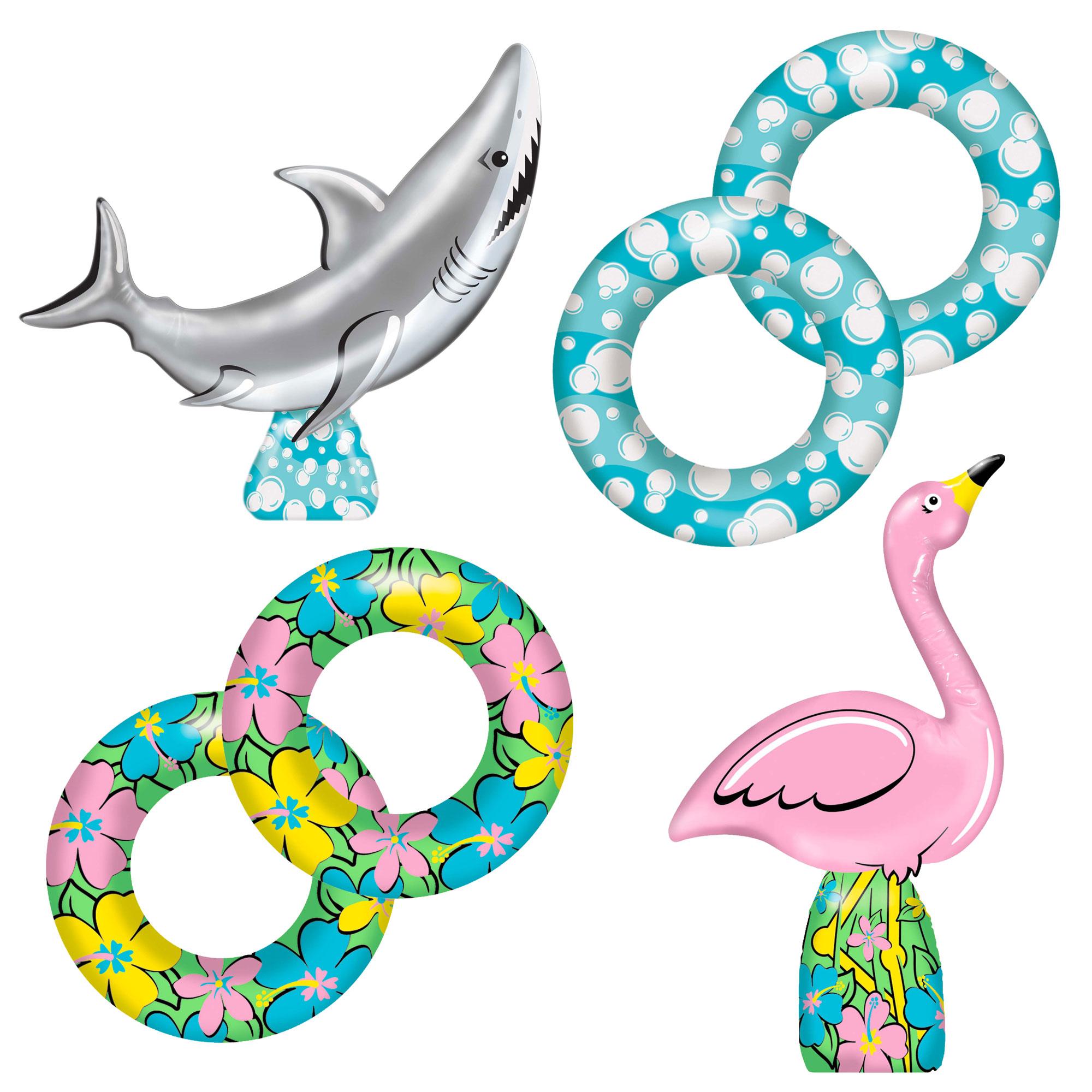 Flamingo or Shark Ring Toss (sold per type) Pinata - Party Centre