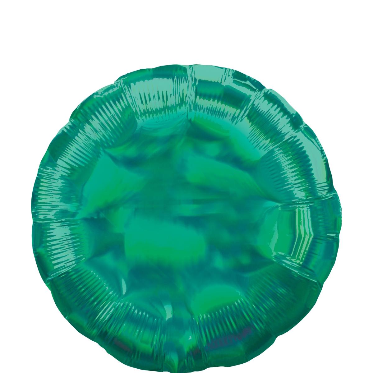 Green Iridescent Circle Foil Balloon 45cm Balloons & Streamers - Party Centre