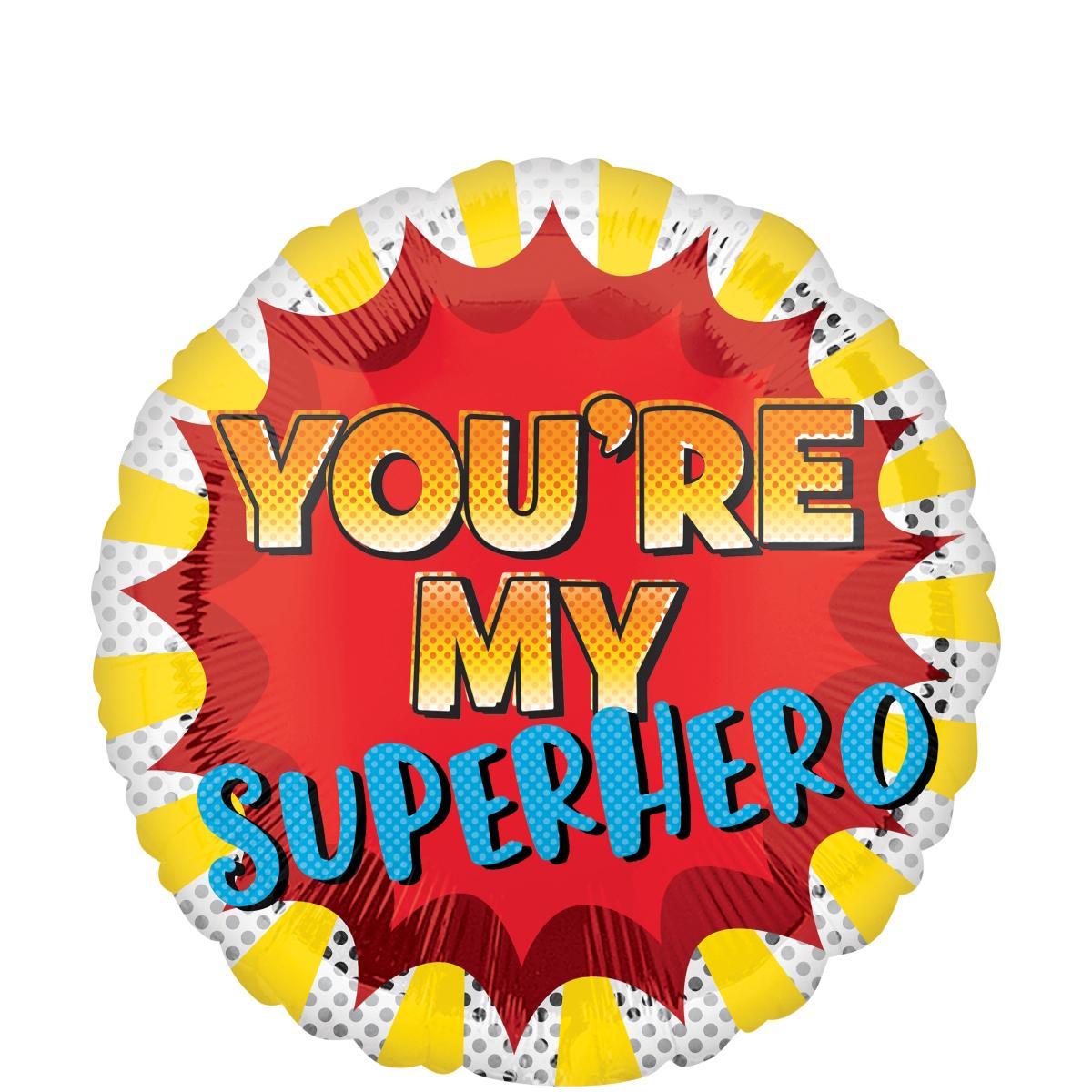 You're My Superhero Foil Balloon 45cm Balloons & Streamers - Party Centre