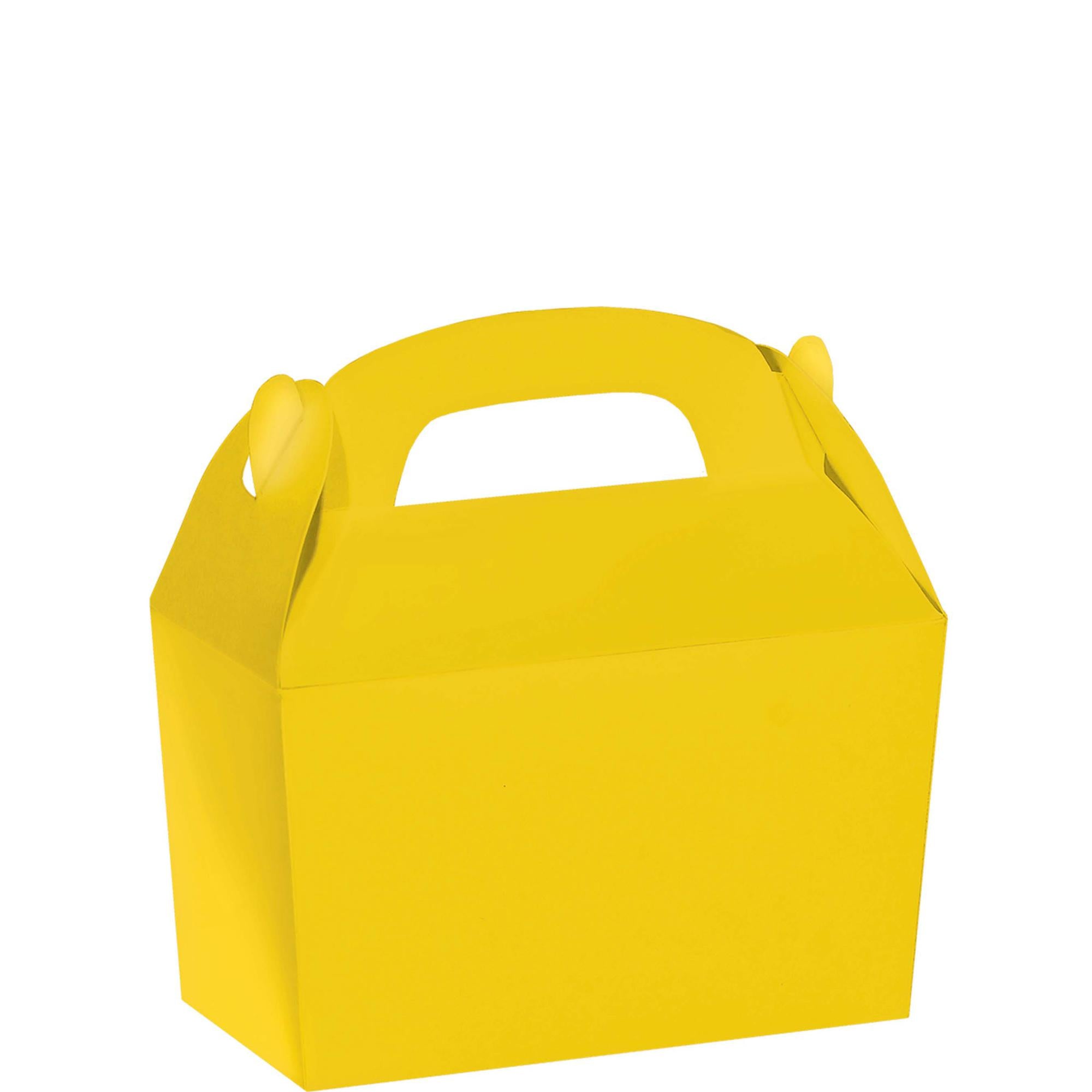Sunshine Yellow Gable Box Favours - Party Centre