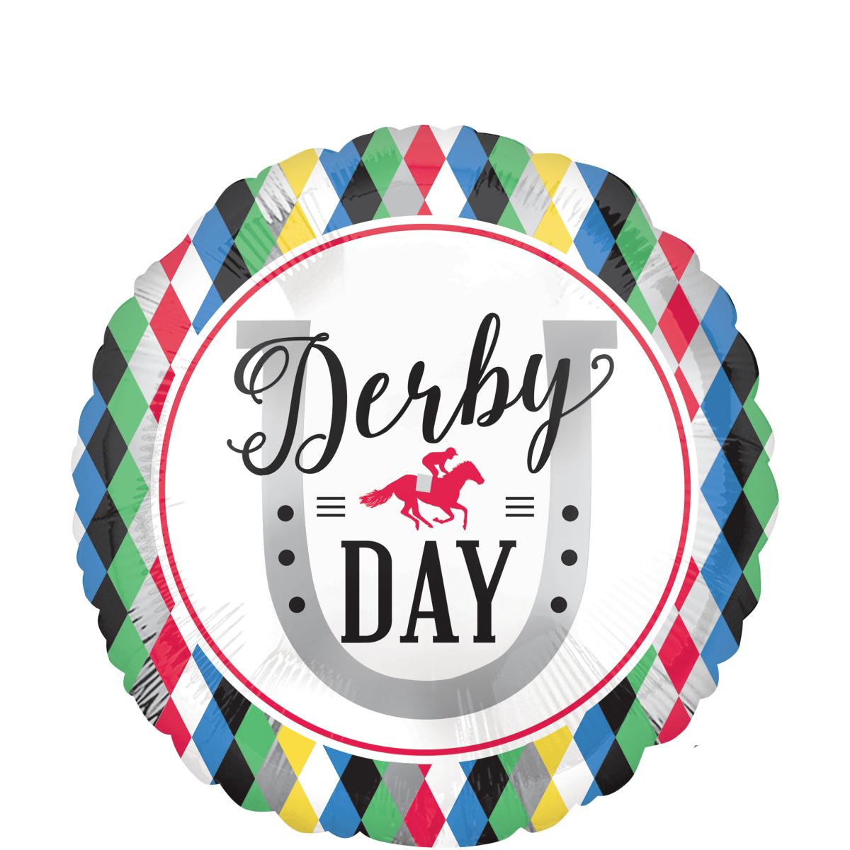 Derby Day Foil Balloon 45cm Balloons & Streamers - Party Centre