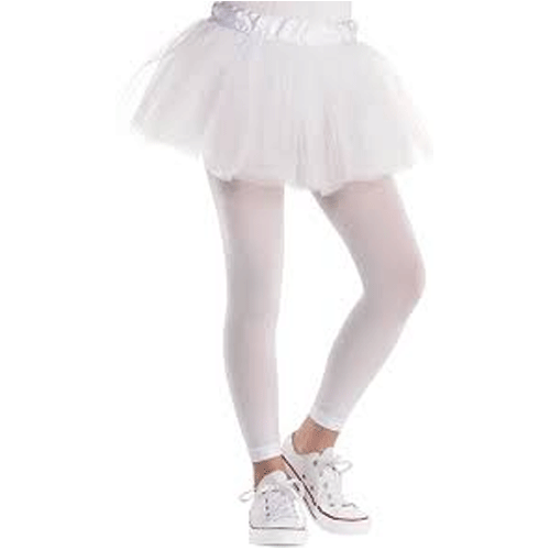 Child White Footless Tights