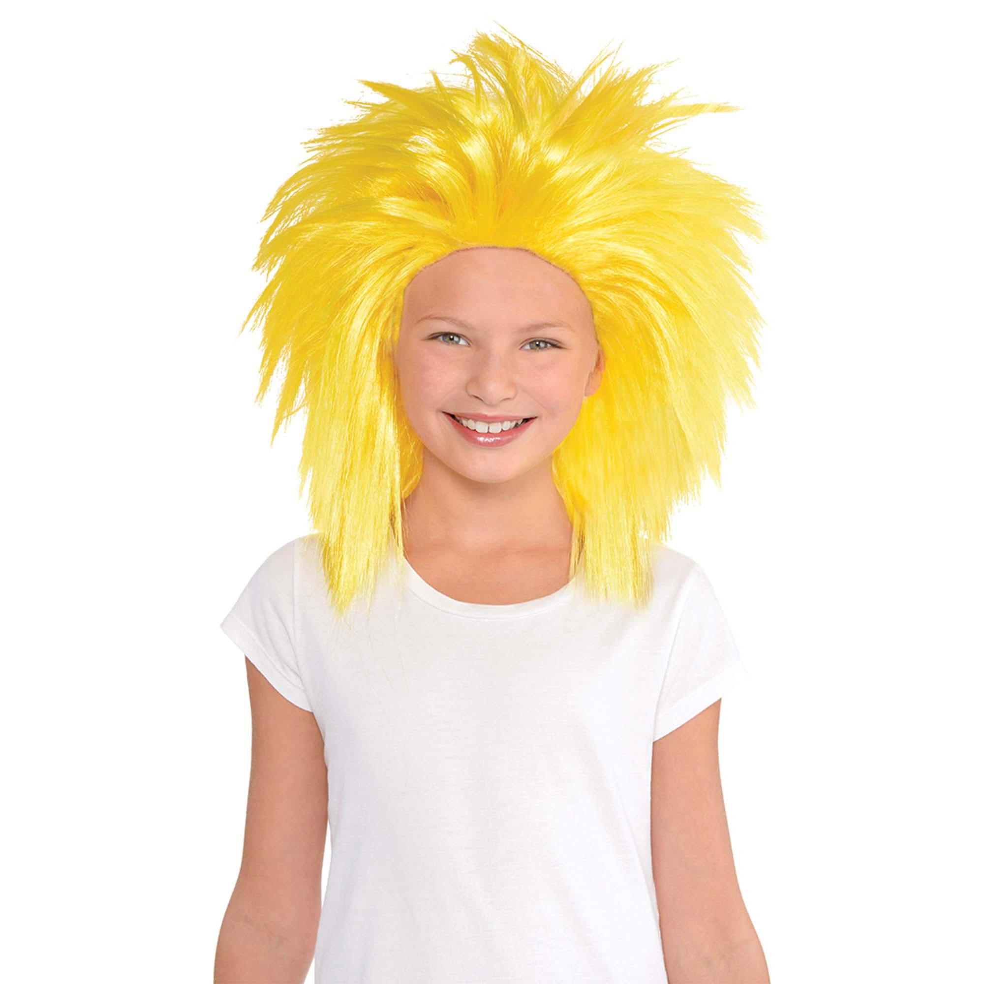 Yellow Crazy Wig Costumes & Apparel - Party Centre