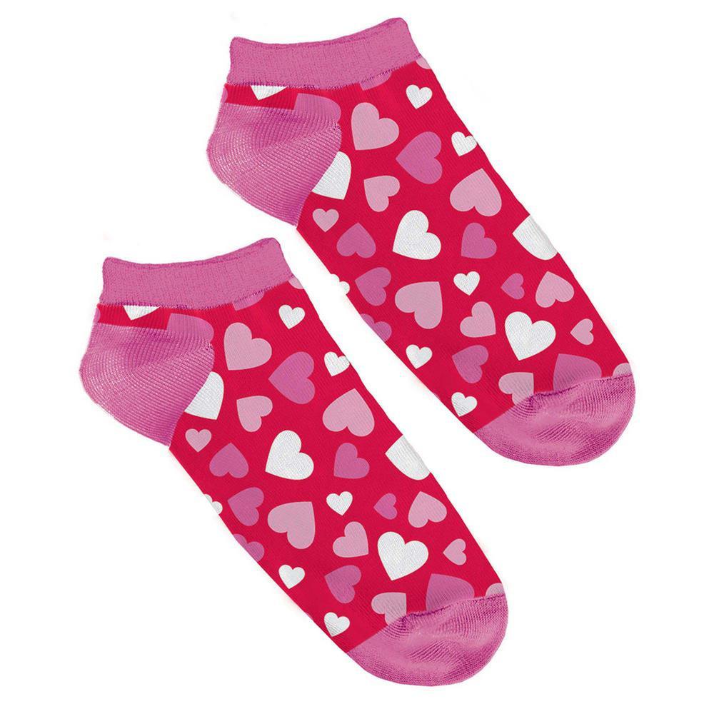 Valentine Heart No Show Socks Costumes & Apparel - Party Centre