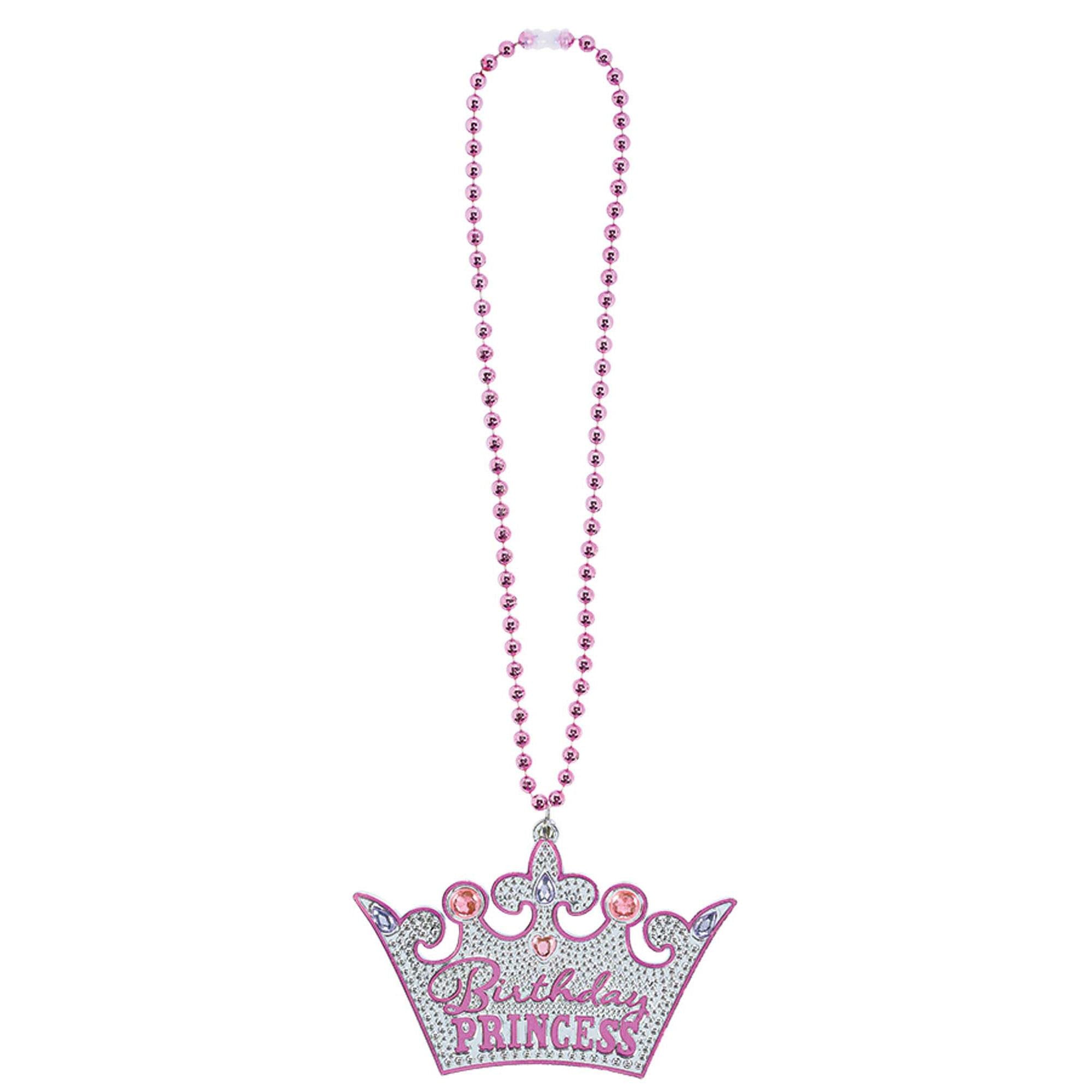 Birthday Princess Plastic Bling Necklace Costumes & Apparel - Party Centre
