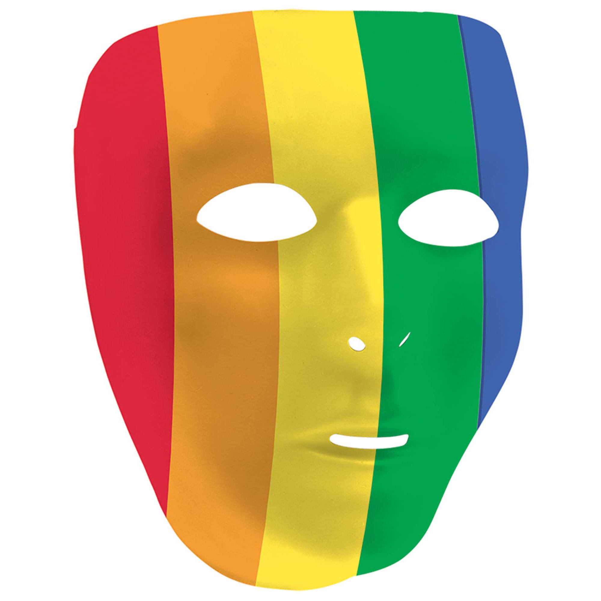 Rainbow Full Face Mask Costumes & Apparel - Party Centre