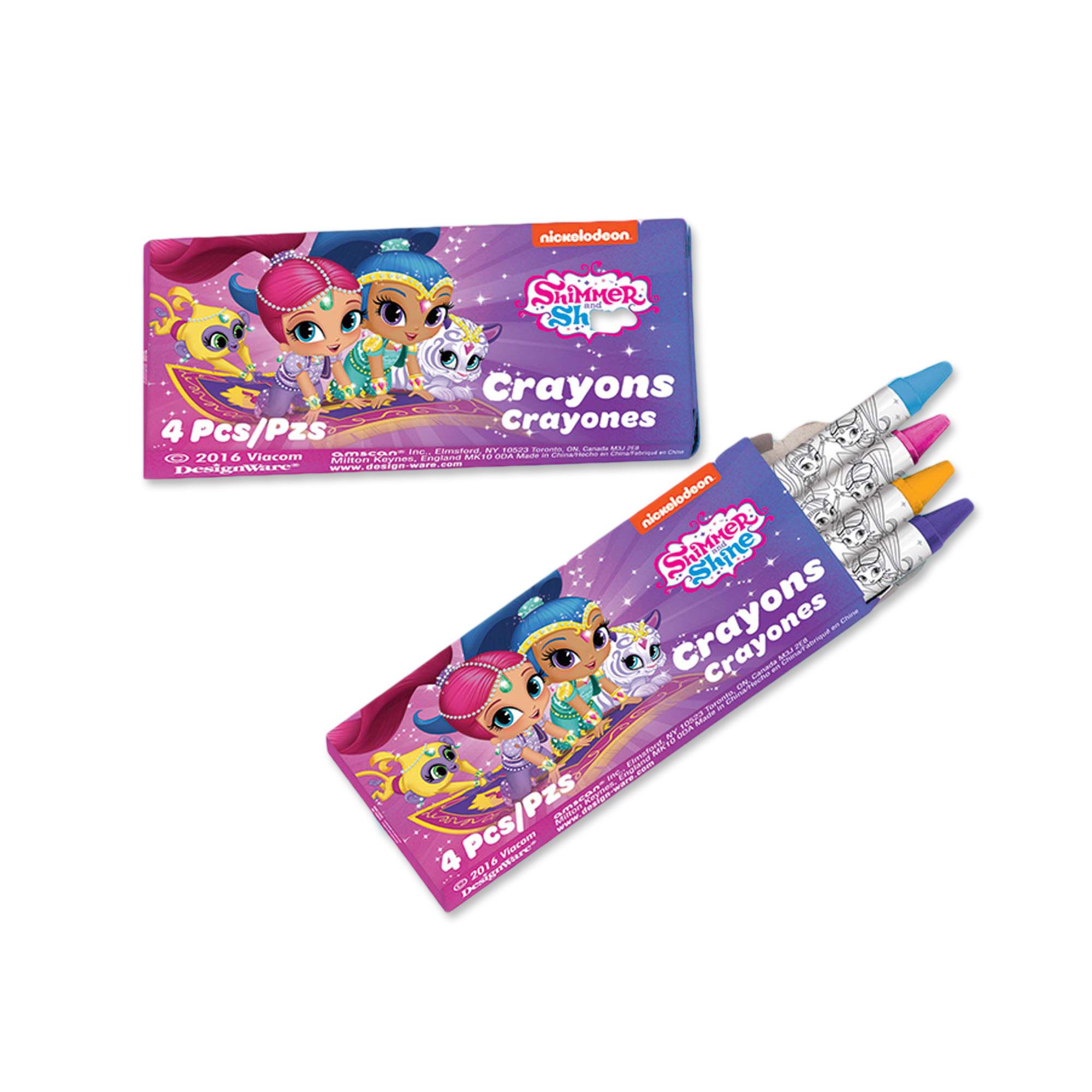 Shimmer and Shine Packaged Crayons 12packs Party Favors - Party Centre