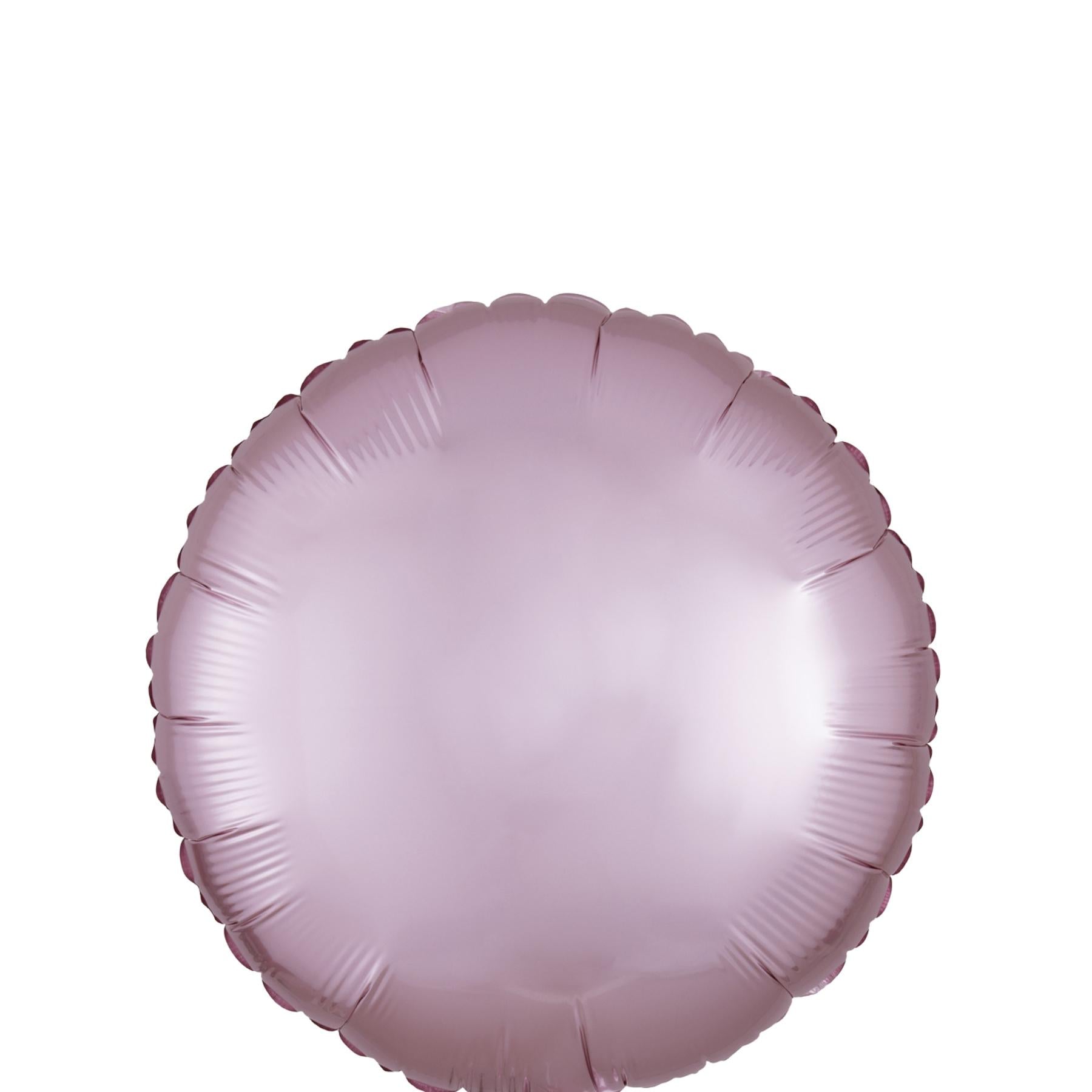 Pastel Pink Circle Satin Luxe Foil Balloon 45cm Balloons & Streamers - Party Centre