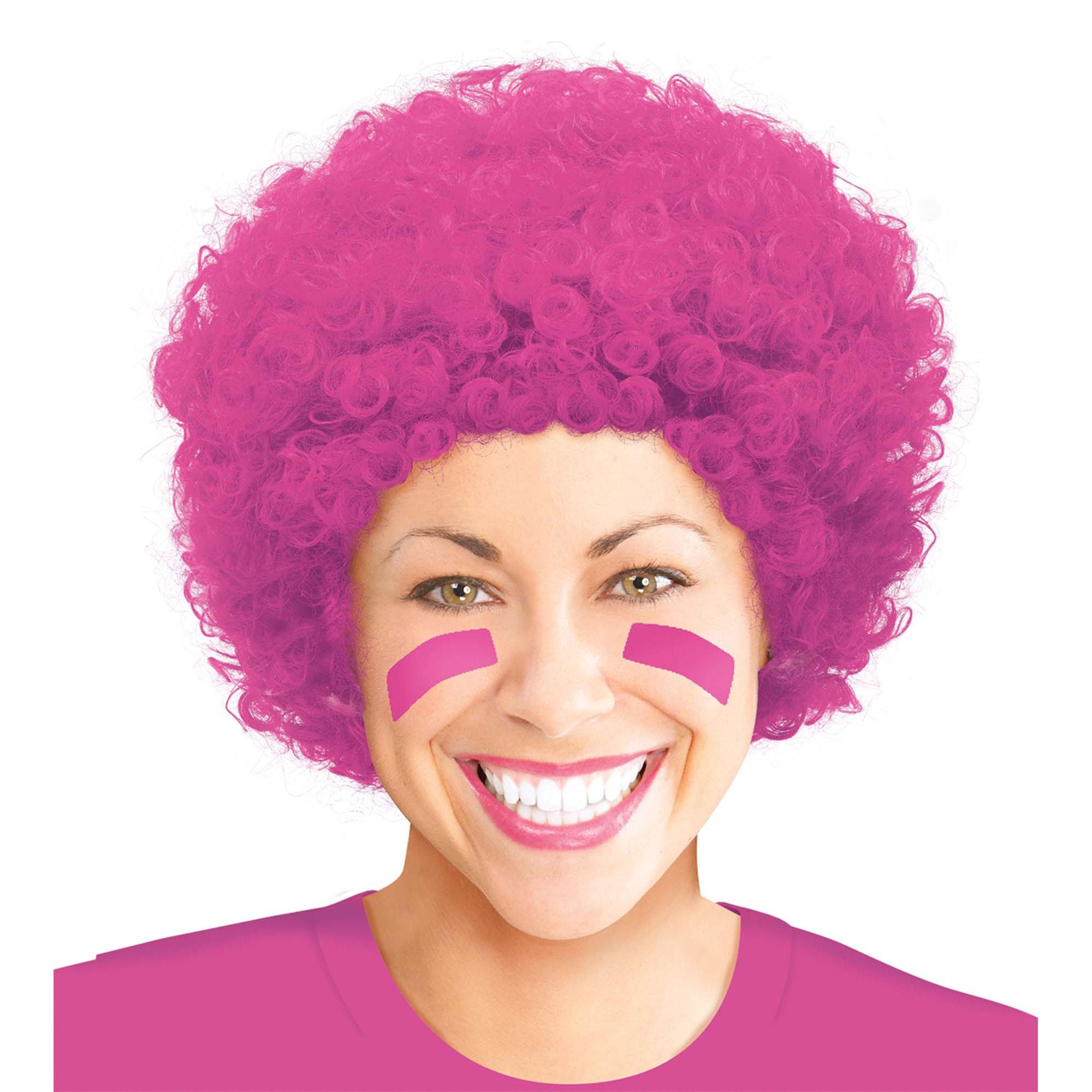 Curly Wig Pink Costumes & Apparel - Party Centre