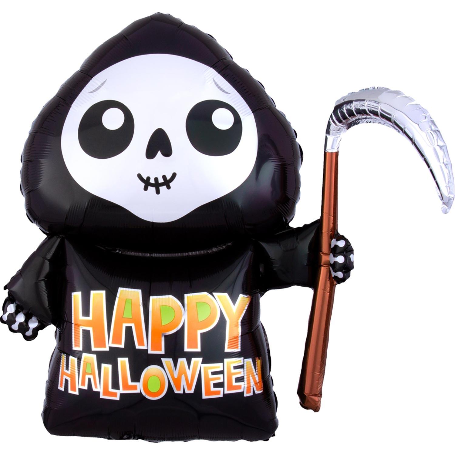 Happy Grim Reaper SuperShape 66x68cm Balloons & Streamers - Party Centre