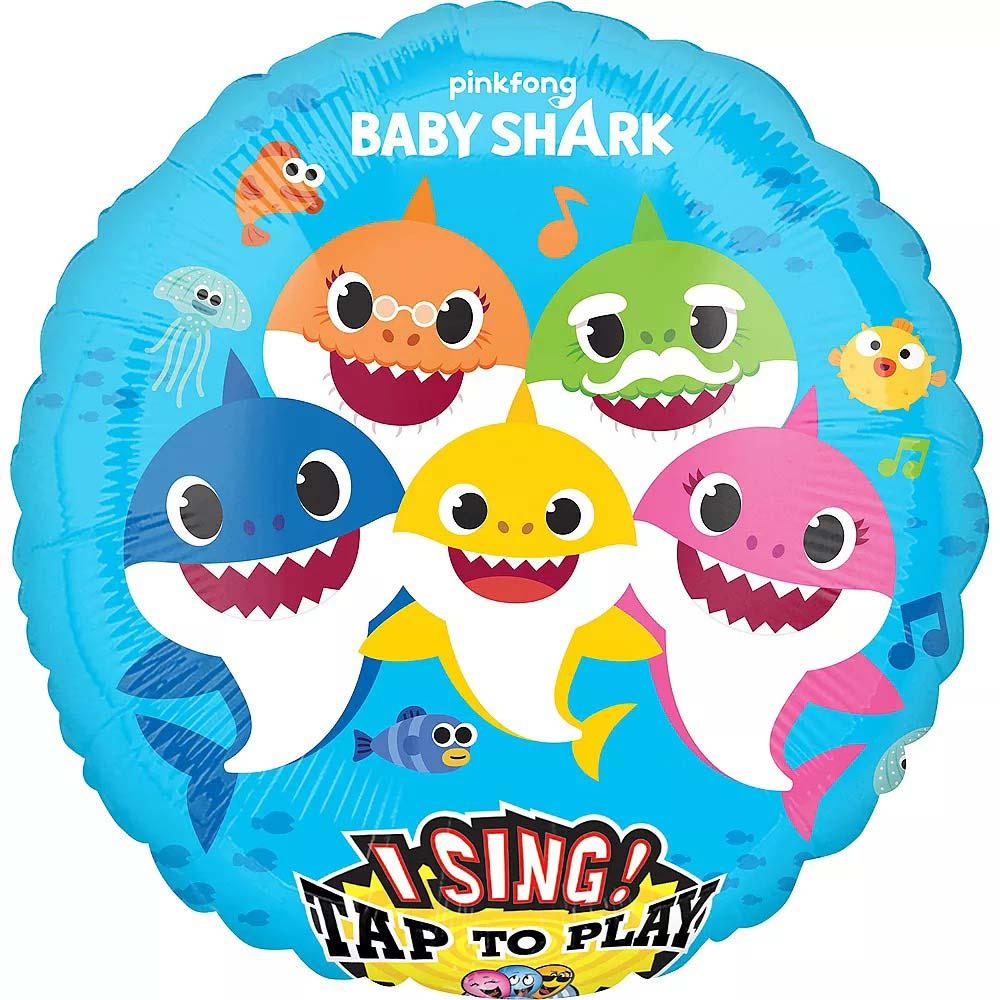 Baby Shark Sing-A-Tune Foil Balloon 71cm Balloons & Streamers - Party Centre