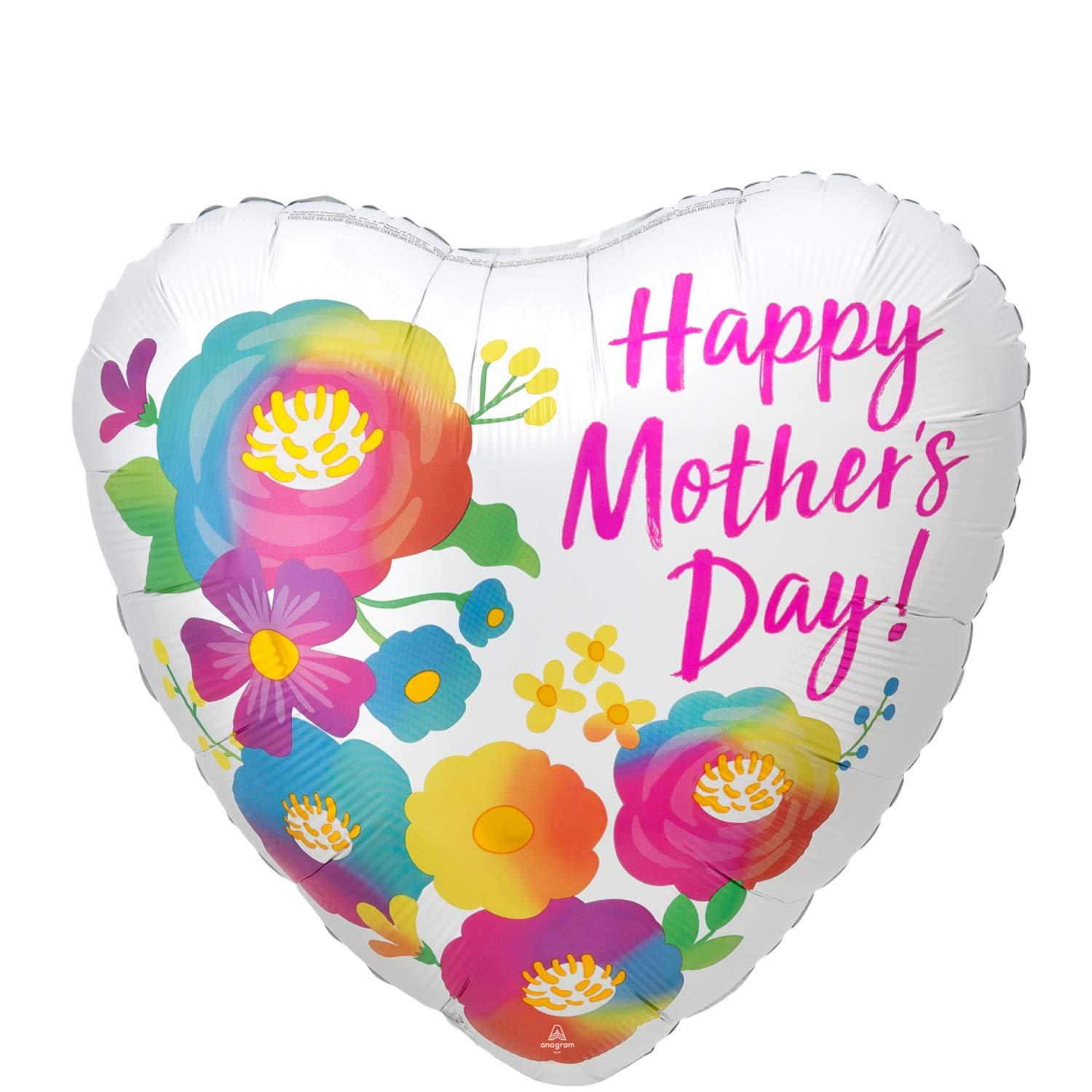 Happy Mother's Day Beautiful Flowers Foil Balloon 45cm Balloons & Streamers - Party Centre