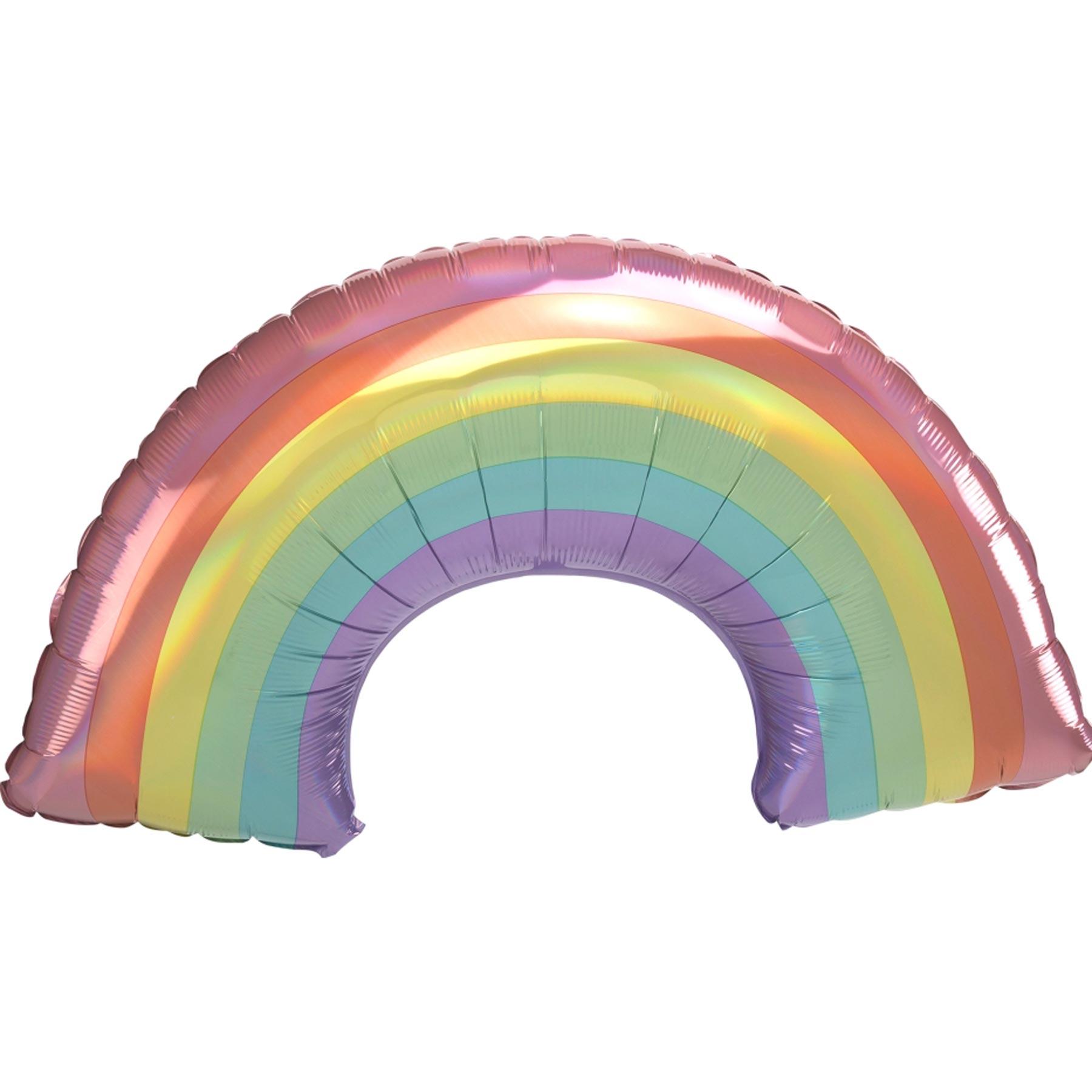 Pastel Rainbow Iridescent SuperShape 86x48cm Balloons & Streamers - Party Centre