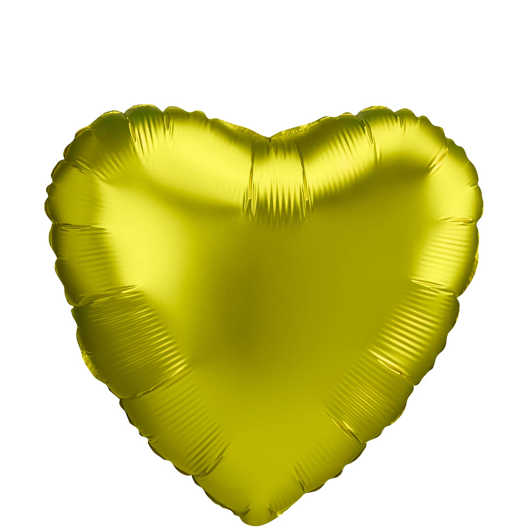 Lemon Satin Luxe Heart Foil Balloon 45cm