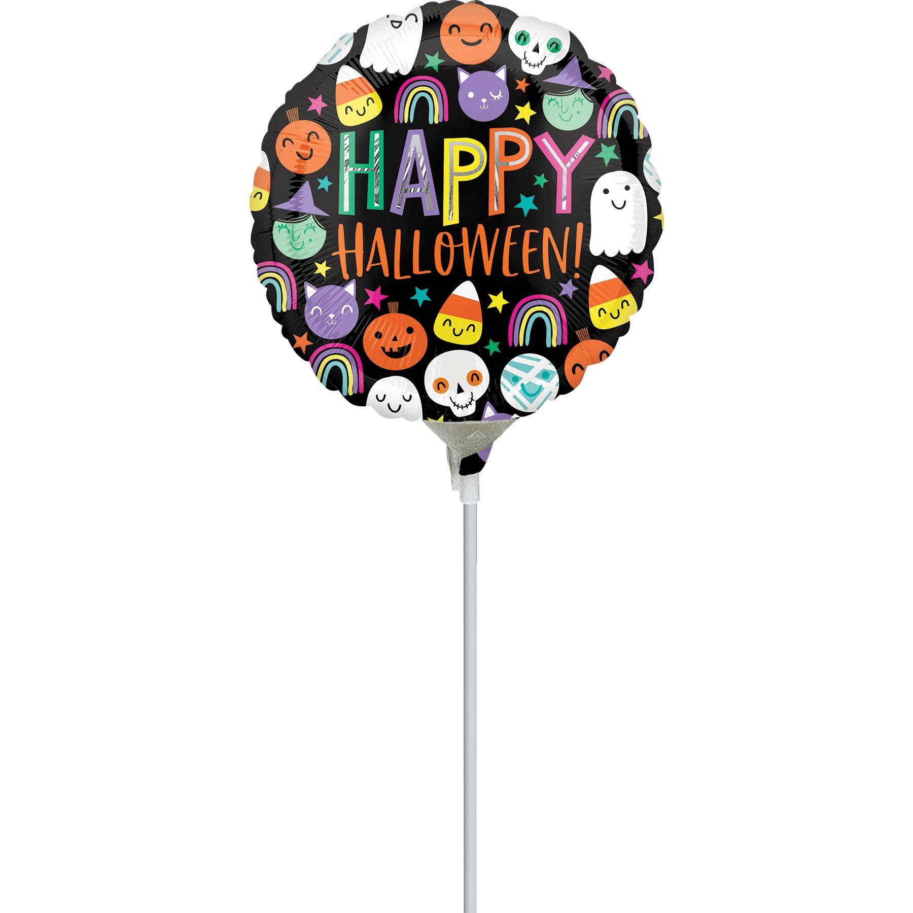 Halloween Happy Faces Foil Balloon 22cm Balloons & Streamers - Party Centre