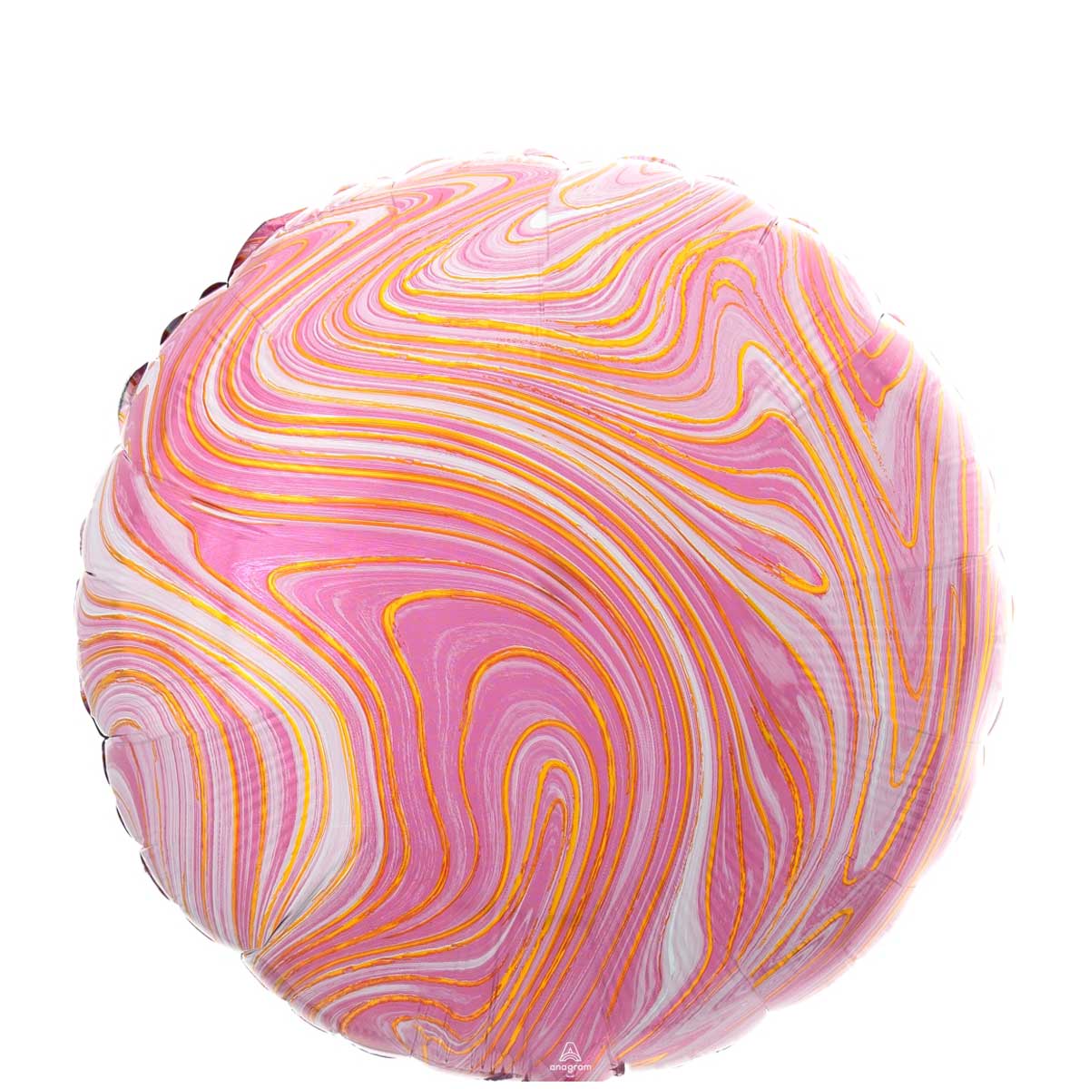 Pink Circle Marblez Foil Balloon 45cm Balloons & Streamers - Party Centre