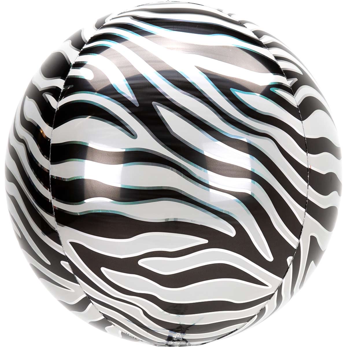 Zebra Print Orbz Balloon 38x40cm Balloons & Streamers - Party Centre