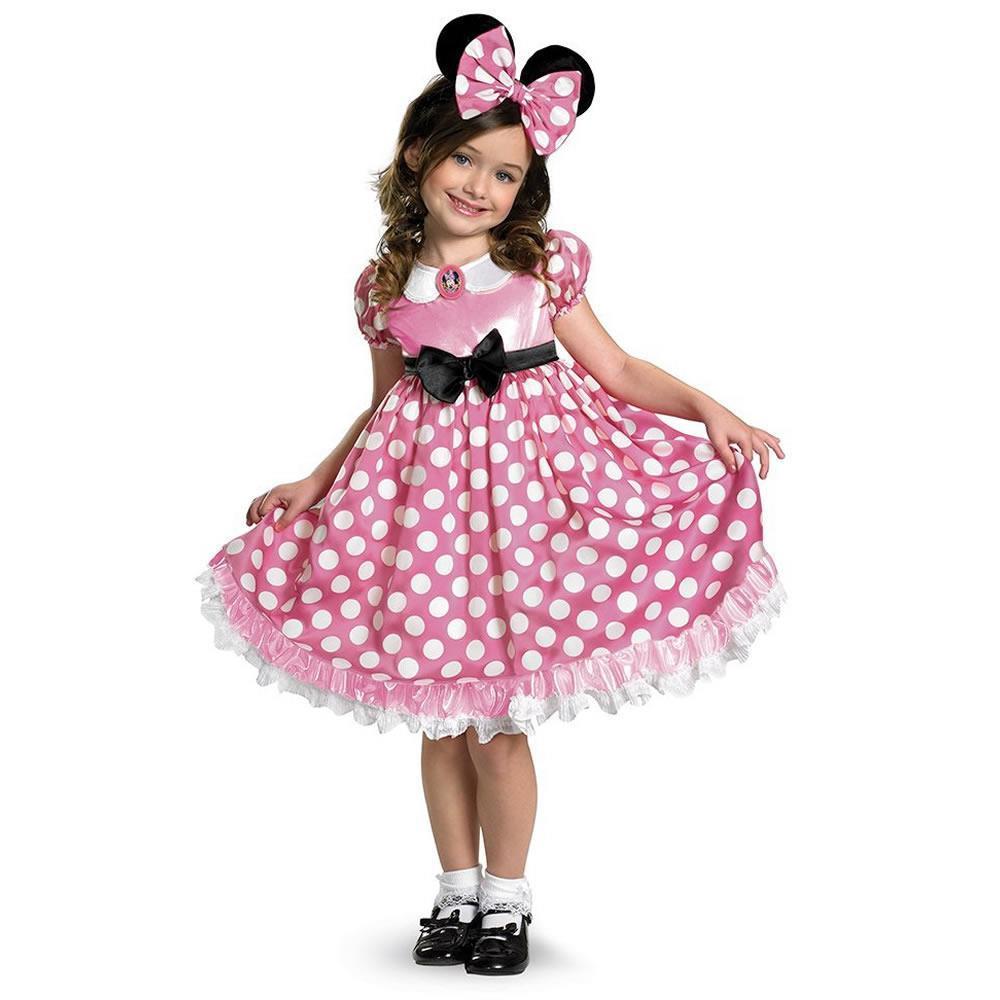 Child Pink Minnie Mouse Glow in the Dark Disney Costume Costumes & Apparel - Party Centre