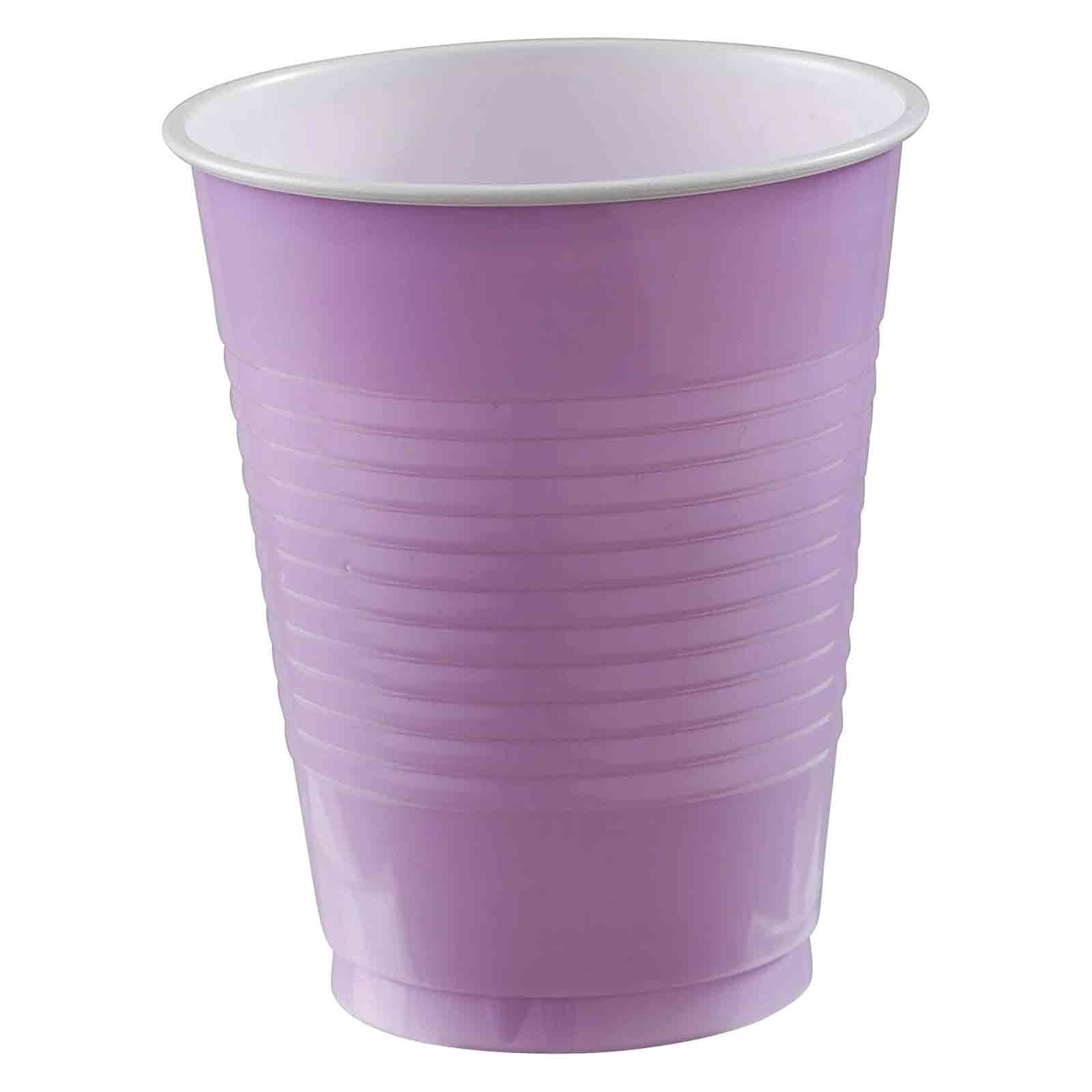 Lavender Plastic Cups 18oz, 20pcs