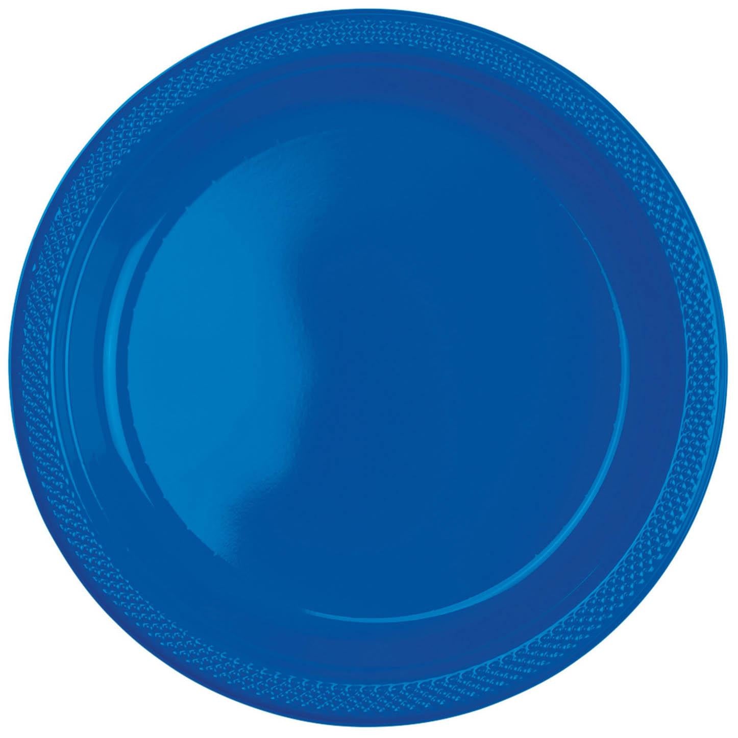 Bright Royal Blue Plates 10in, 20pcs Solid Tableware - Party Centre