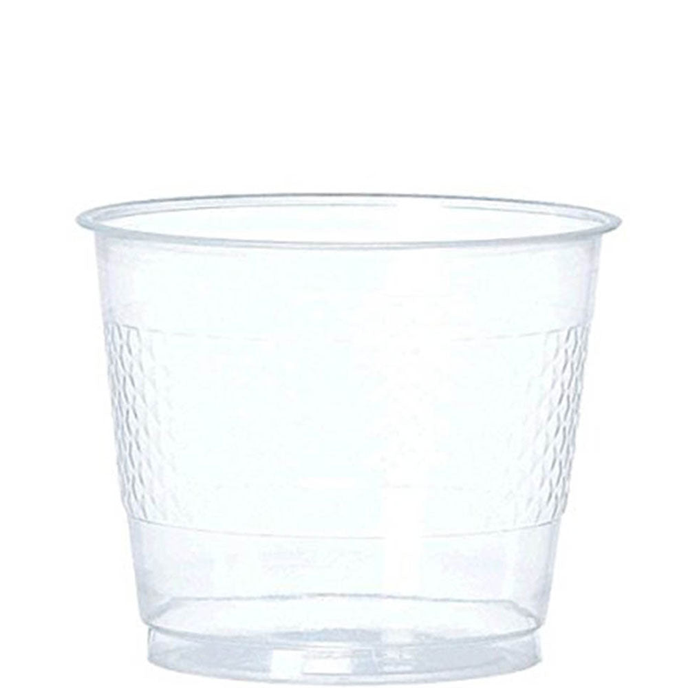 Clear Reusable Plastic Party Cups 9oz 20pcs Solid Tableware - Party Centre