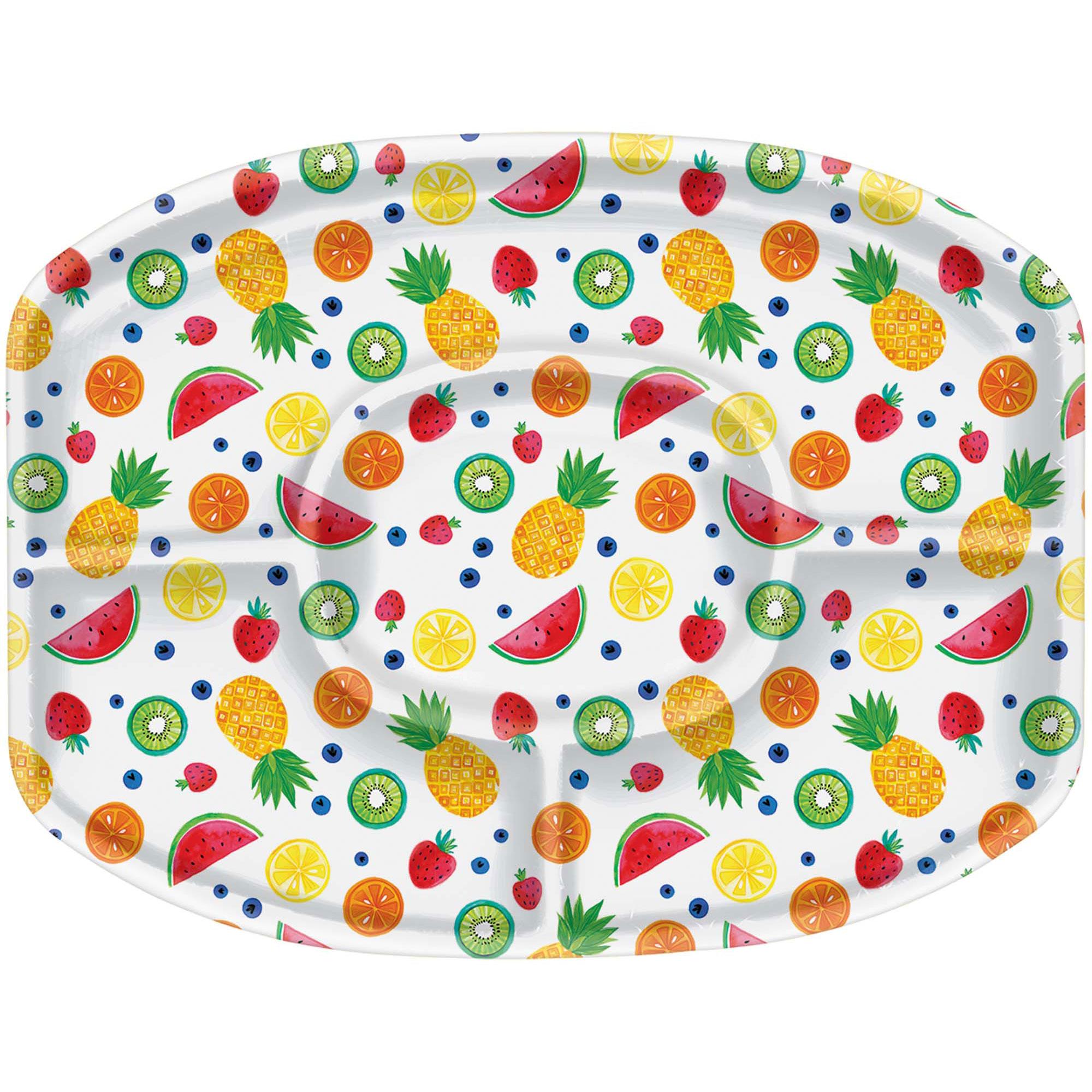 Fruit Sectional Plastic Platter Solid Tableware - Party Centre