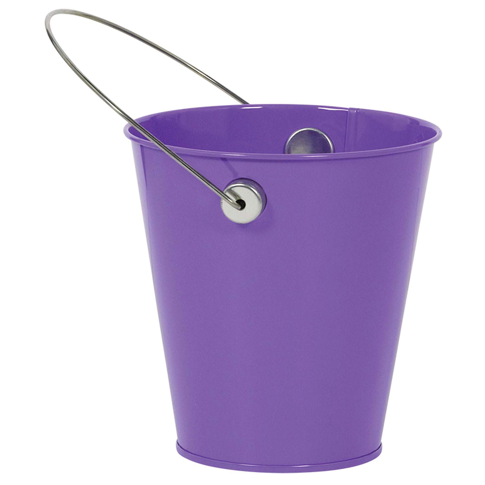 New Purple Metal Bucket With Handle Favours - Party Centre