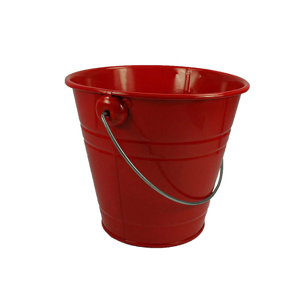 Apple Red Metal Bucket With Handle Favours - Party Centre