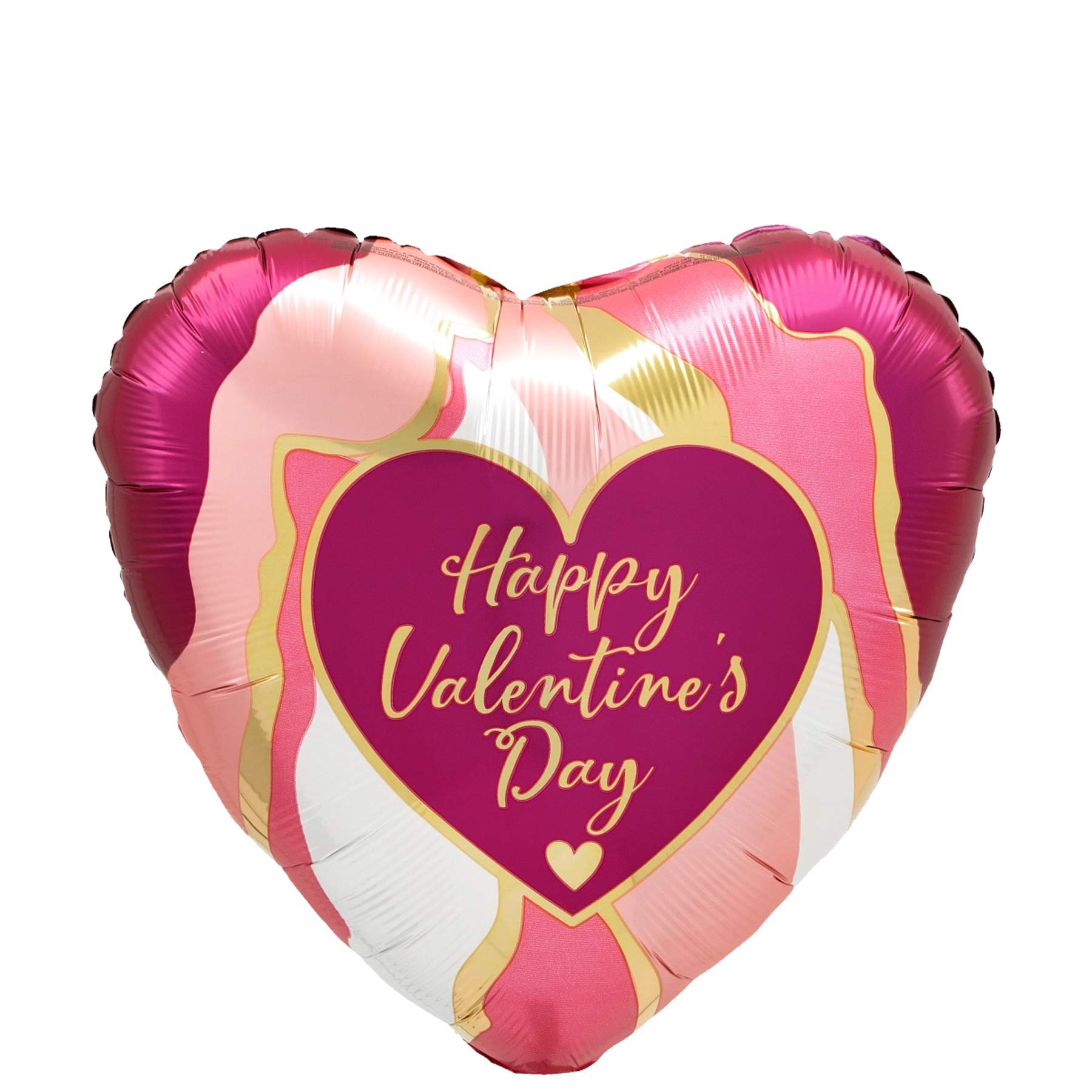Happy Valentines Day Heart Abstract Foil Balloon 45cm
