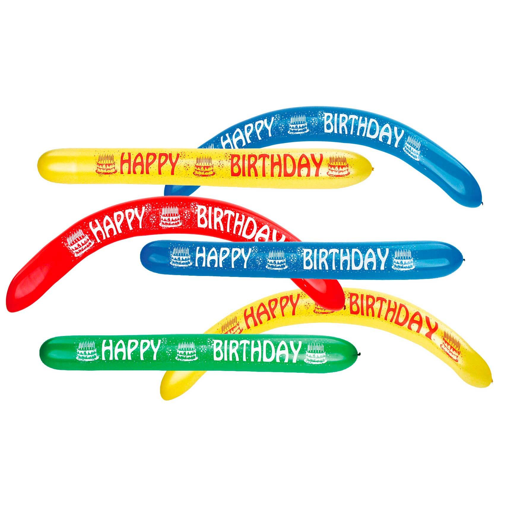 Happy Birthday Balloon Banners 2pcs Balloons & Streamers - Party Centre