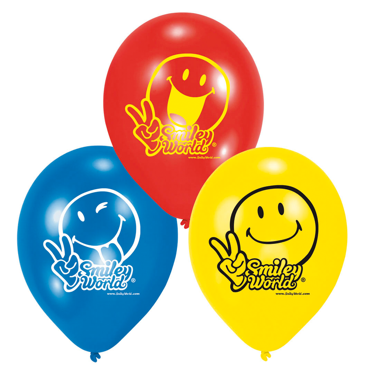 Smiley Comic Latex Balloons 6pcs Balloons & Streamers - Party Centre
