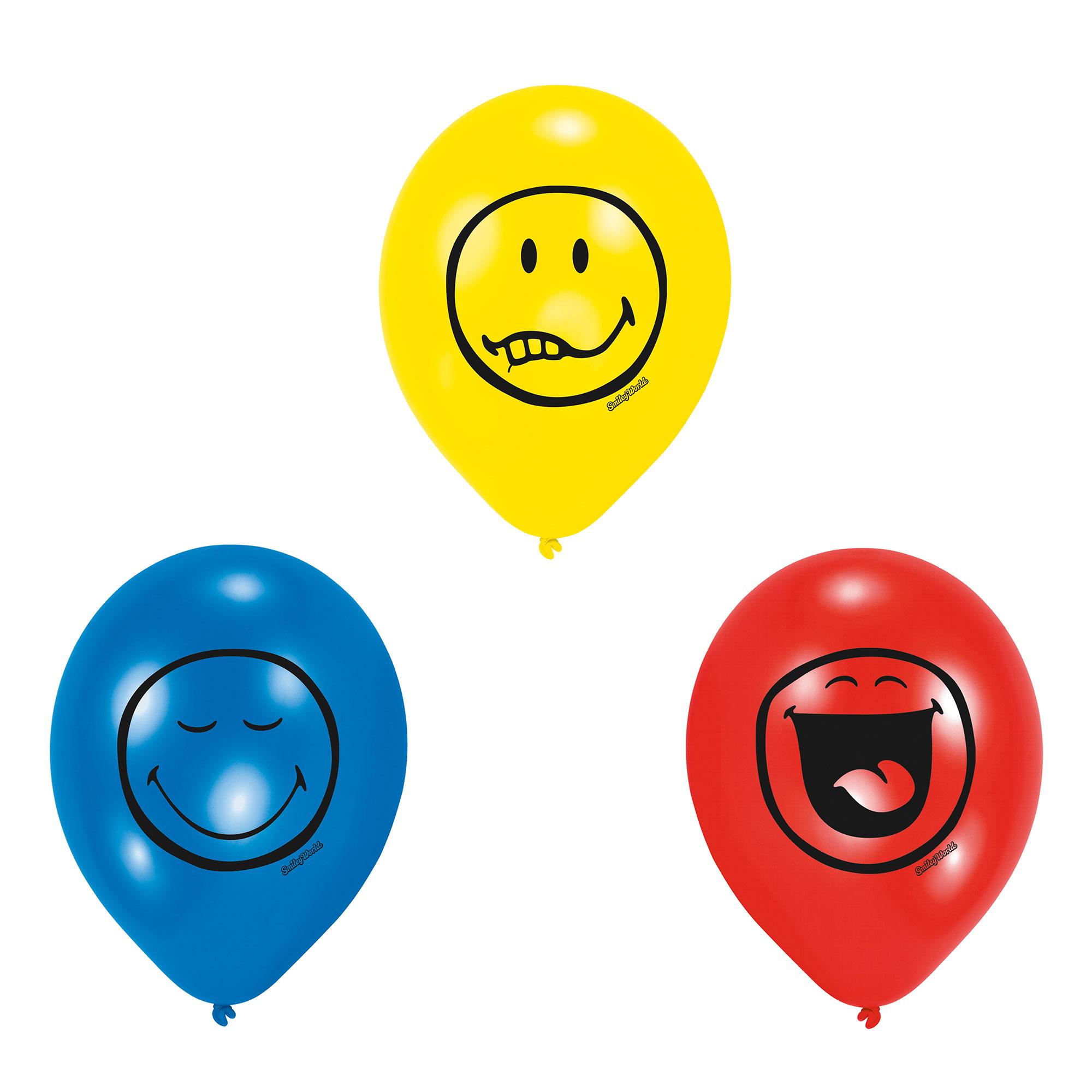 Smiley Express Yourself Latex Balloons 6pcs Balloons & Streamers - Party Centre