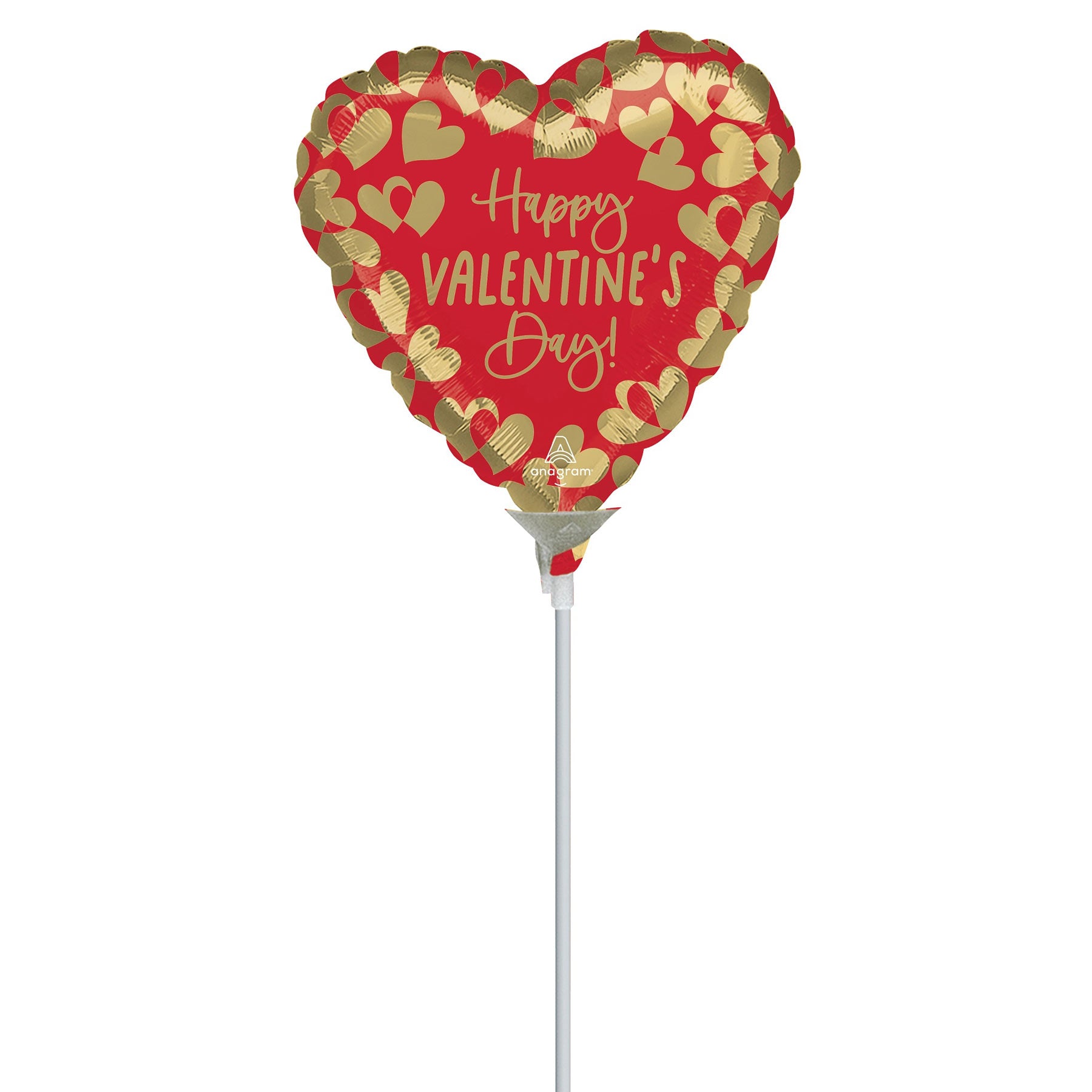 Happy Valentine's Day Golden Foil Balloon 9in